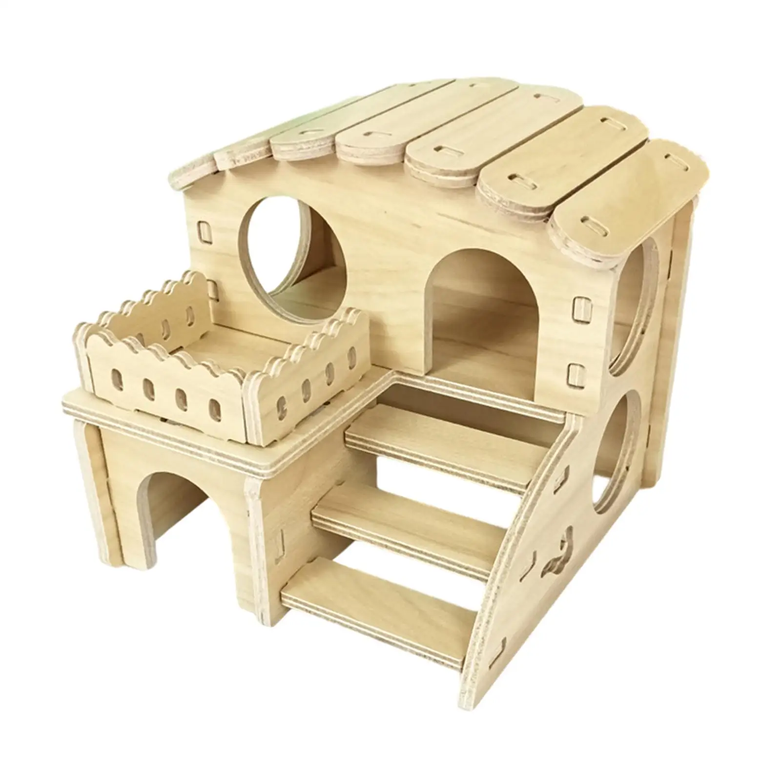 Washable Hamster Hideaway Small Animal Habitat Decor Wood Small Animal Hideout Hut Play Toys Hamster House for Dwarf Mice