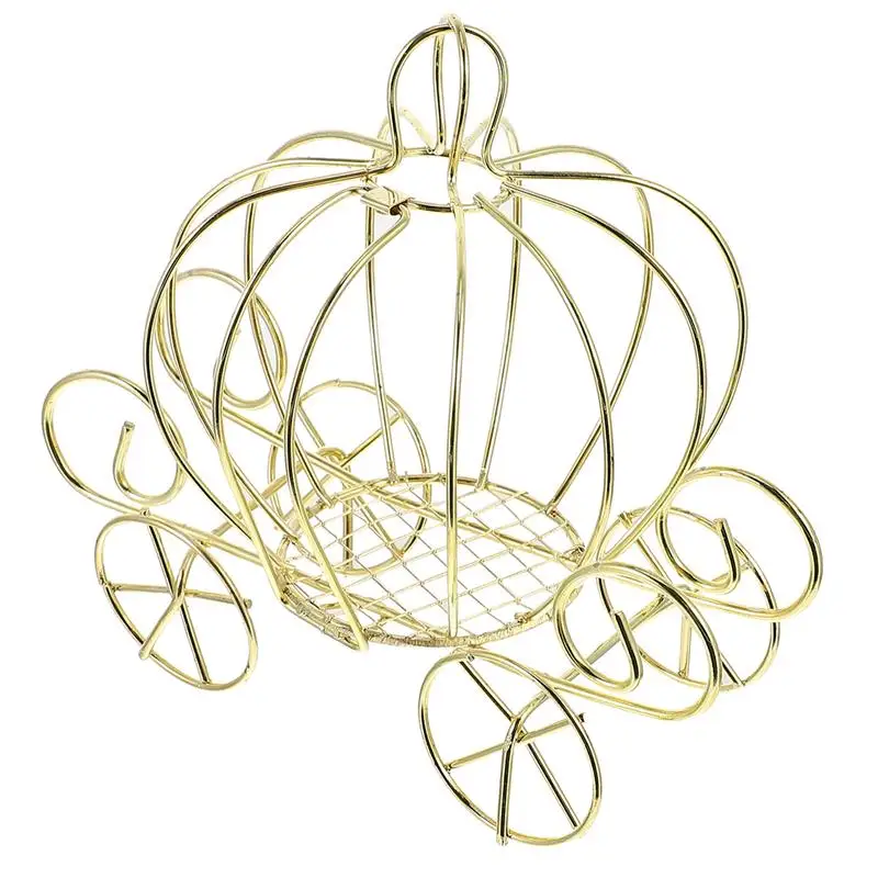 Aschenputtel Kürbiskutsche Süßigkeitenhalter Hochzeitskutsche Goldene Pralinenschachtel für Party Halloween Weihnachtsdekoration – Detail 2