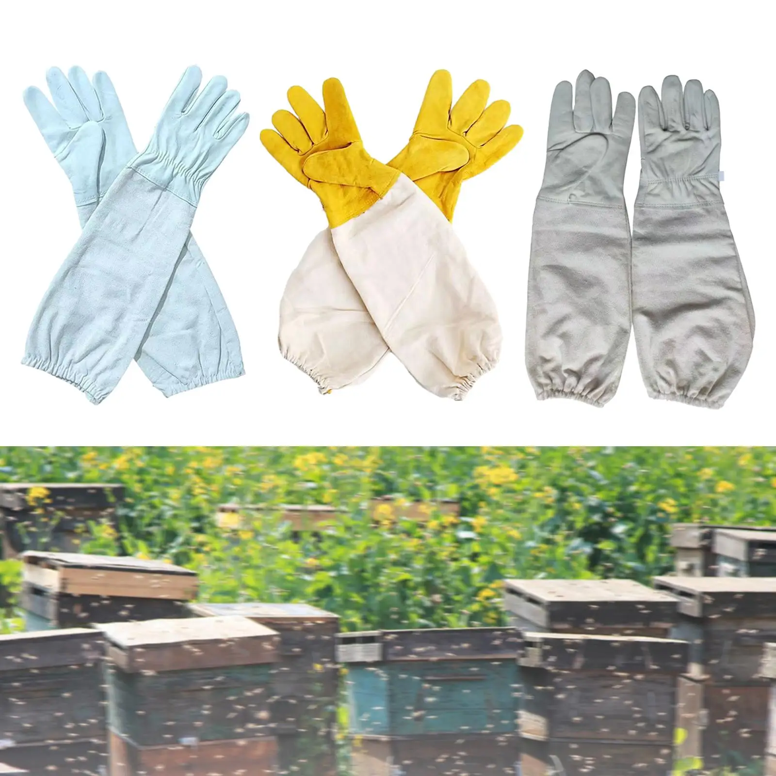 Beekeeping Gloves Thick Bee Protective Gloves for Hand Protection Men Women
