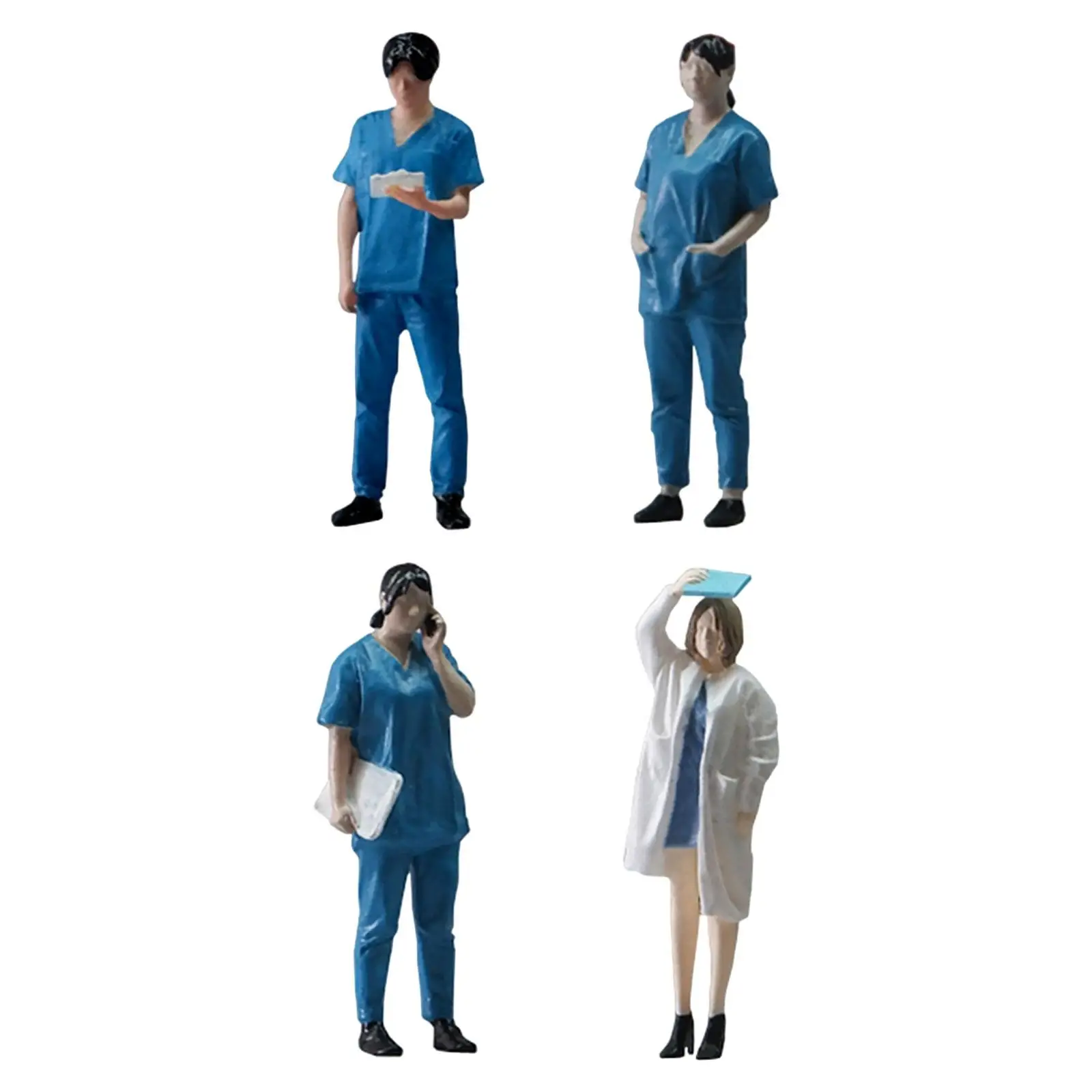 1:32 Doctor Figurine Tiny People Ornament Miniature People Model Resin Realistic Figures 1/32 Doctor Figures for DIY Scene