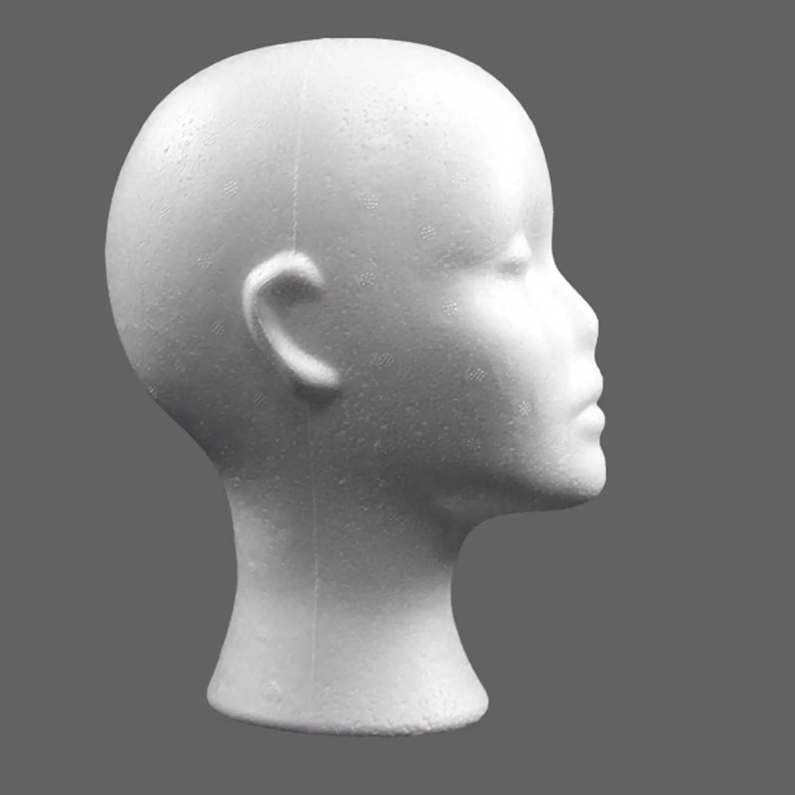 Female Styrofoam Mannequin Head Wig Head Display Lightweight Manikin Foam Head Style Model and Display Hair Hats and Hairpieces