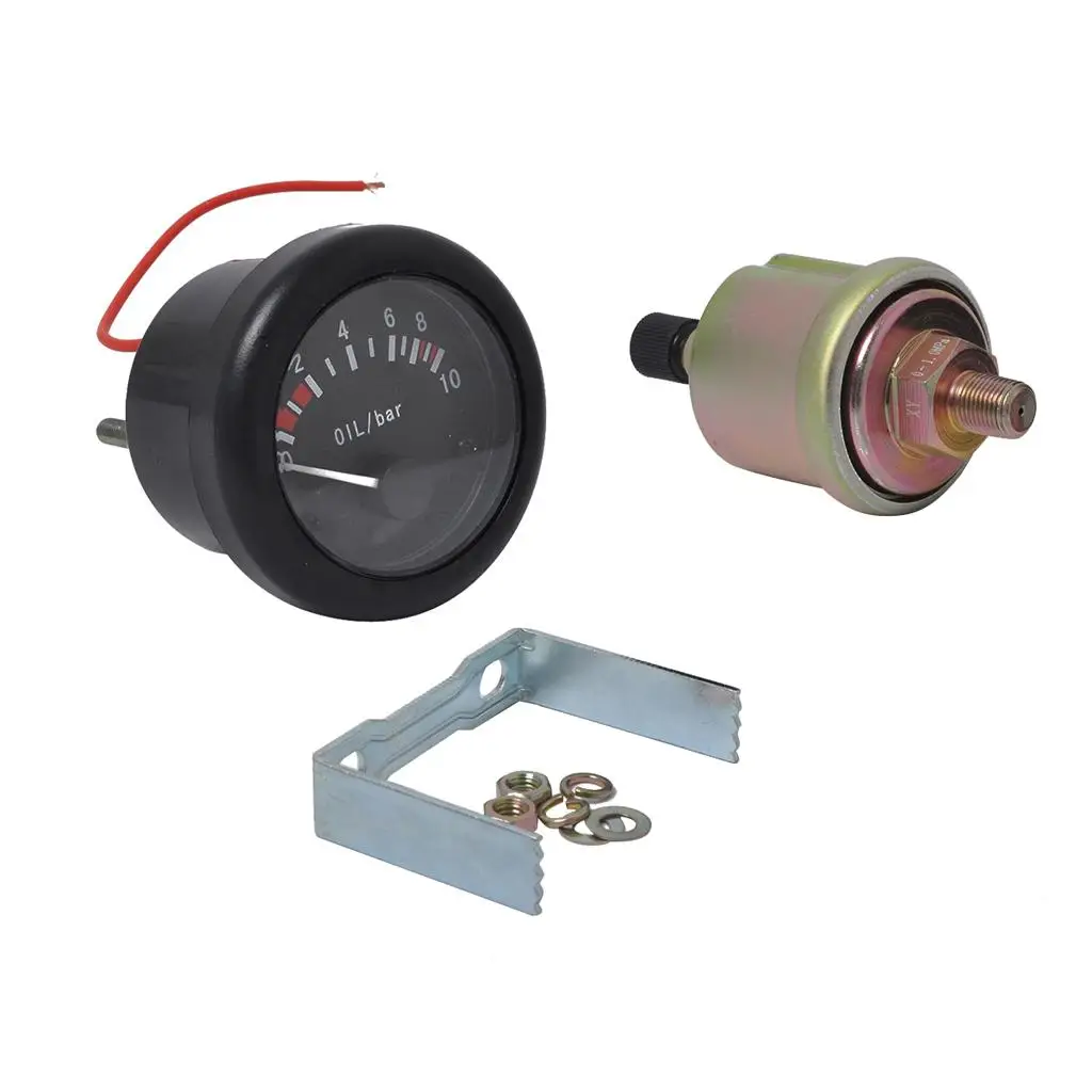 12V Boat Marine 0-10 bar Oil Pressure Gauge Pointer 