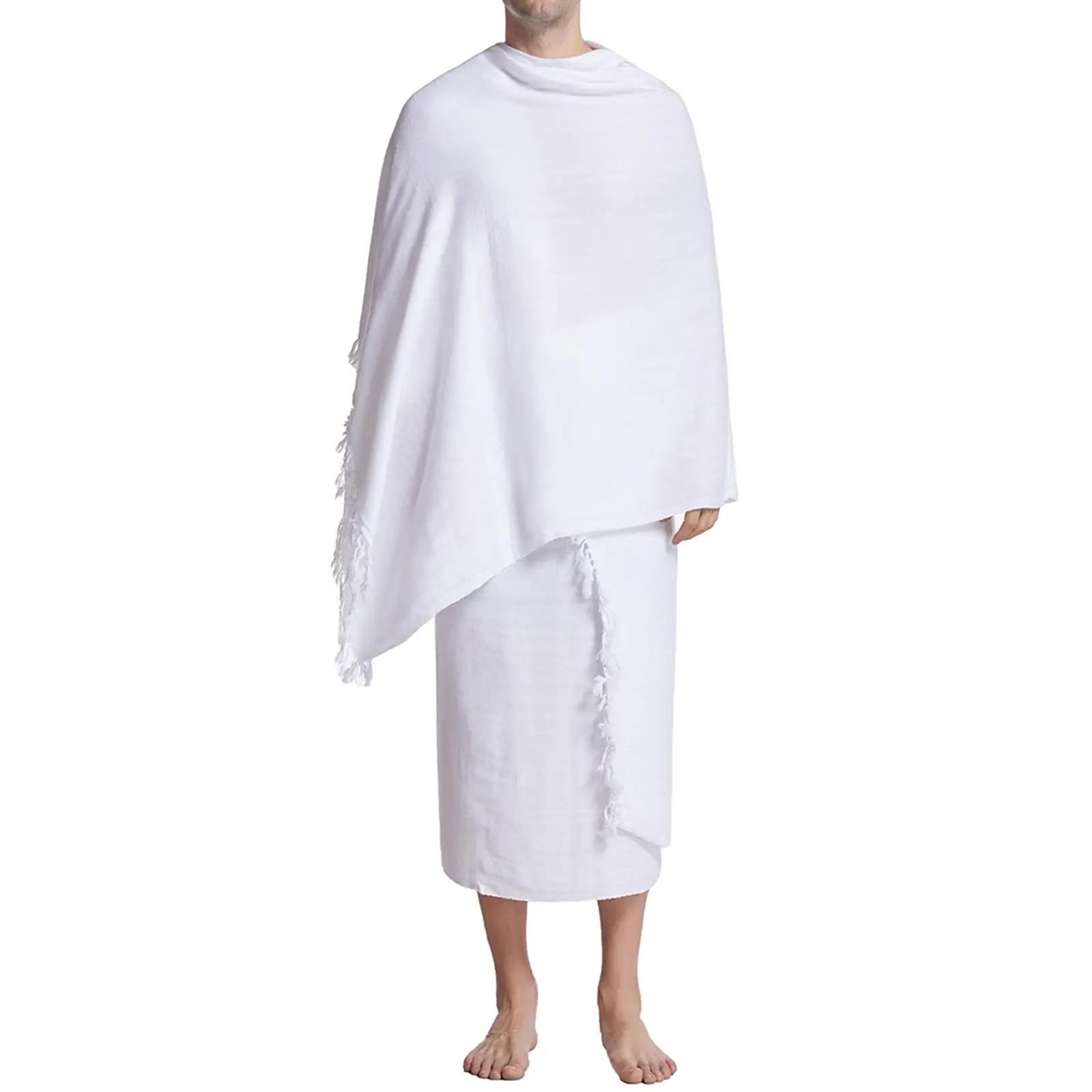 2Pcs Muslim Hajj Towel Elegant Soft Breathable Lightweight Hajj Ehram