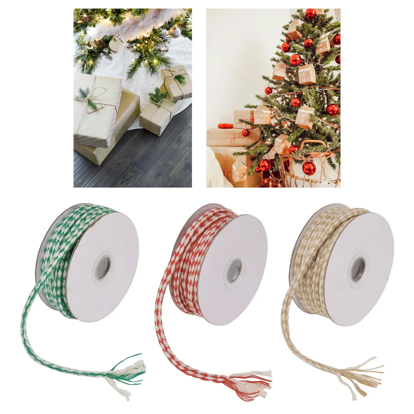 Present Wrapping Cord Crafts 10M Christmas Cotton Twine Roll Decoration