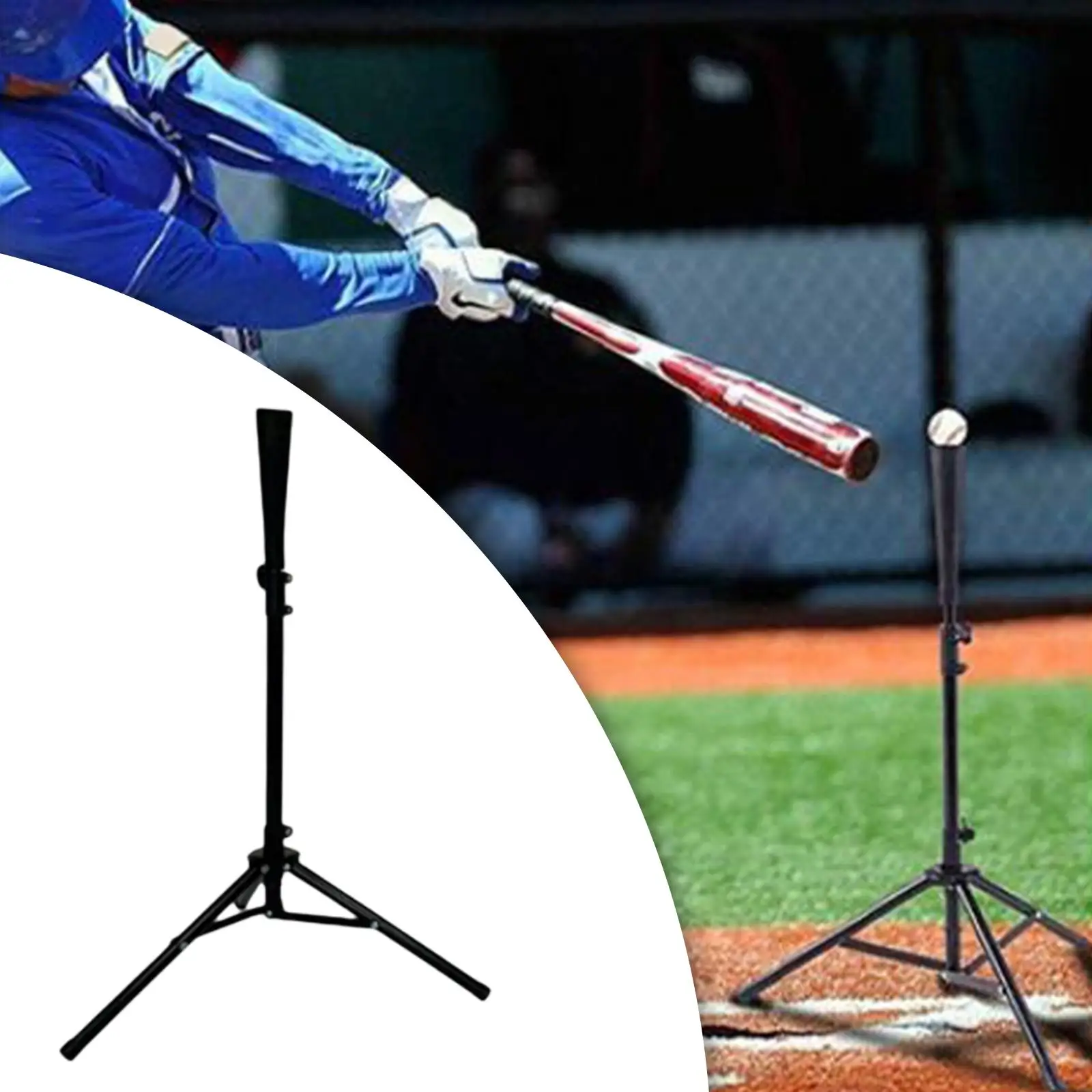 Baseball Softball Batting Tee Practice Trainer Height Adjustment Hitting Tee Stand for Men Hitting Lunging