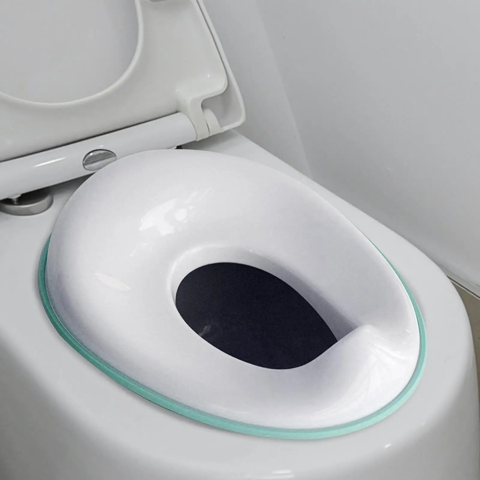 Toddler Toilet Seat Fits Most Toilets Space Saving with splash Has Storage Hook Non Slip Toilet Trainer
