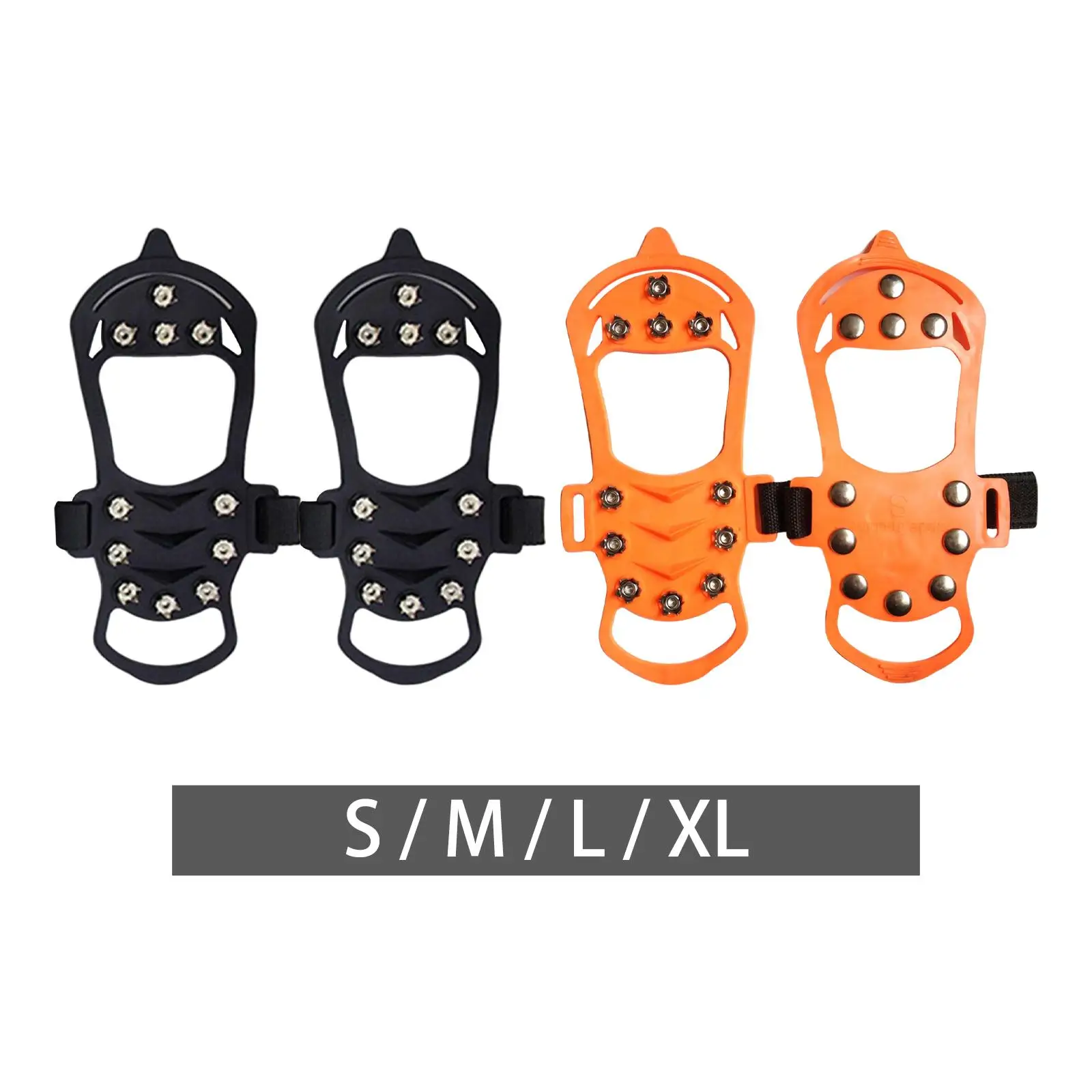 Non Slip 11 Spikes Crampons Shoe Cover Cleats for Snow Walking Winter Hiking