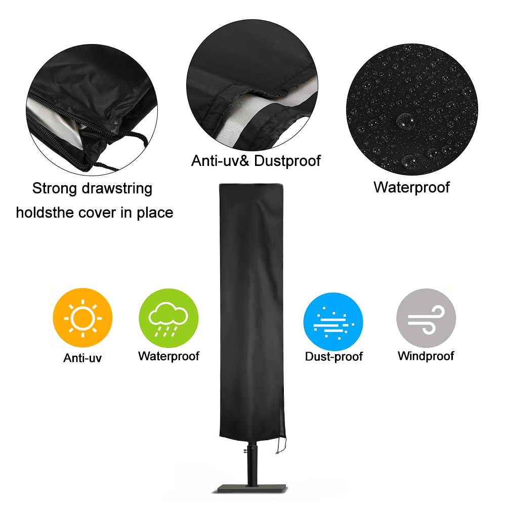 Description Picture 5 of itemWaterproof Sunshade Umbrella Cover Outdoor Garden Oxford Cloth Weatherproof Cantilever Parasol Rain Protective Cover Accessory