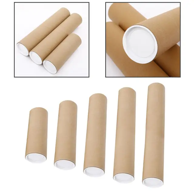 Poster Tubes for Mailing Poster Carrying Case with Caps Cardboard