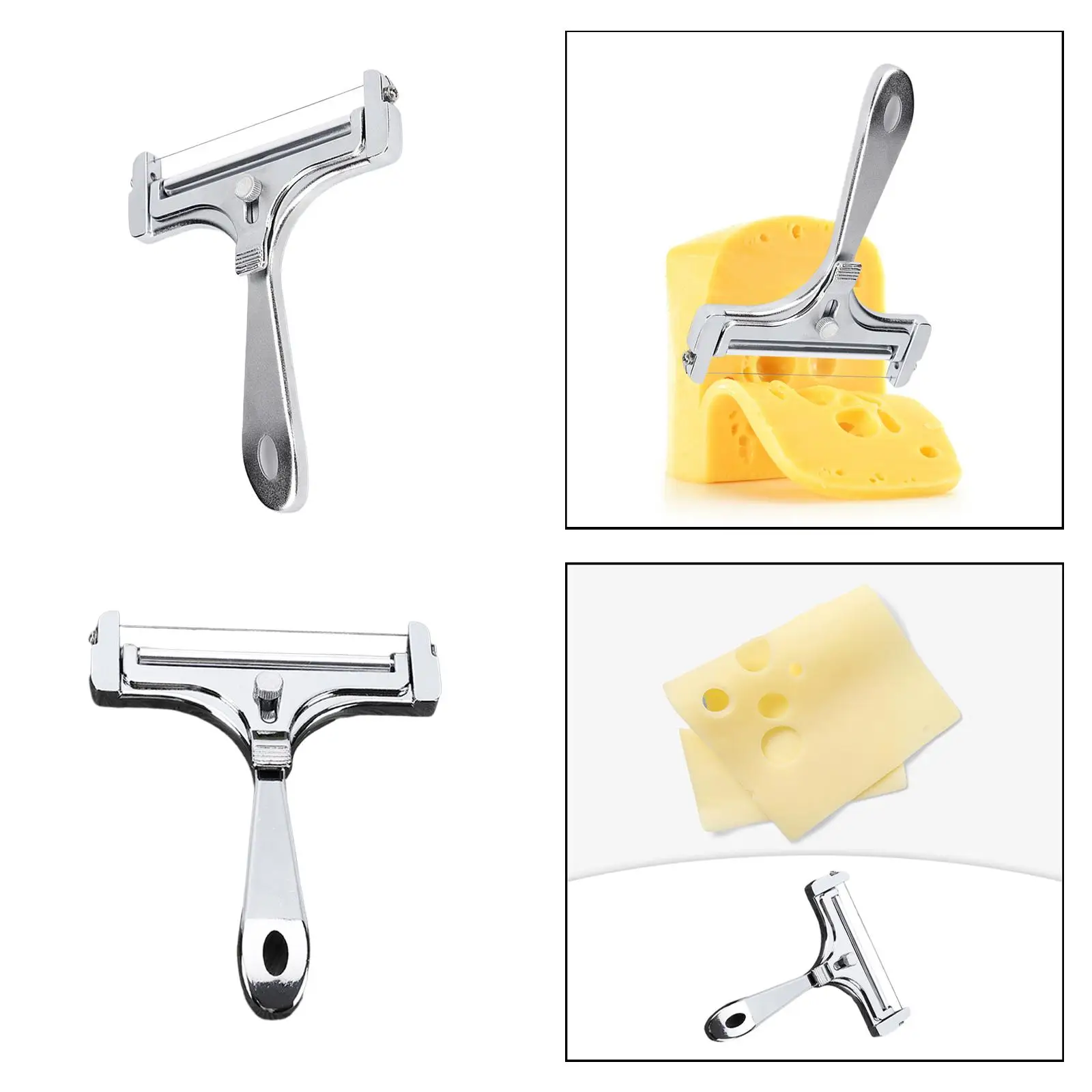 Cheese Slicer Mozzarella Handheld Butter Cutter Heavy Duty Adjustable Thickness Cheese Block Curler Cheese Cutter Grater