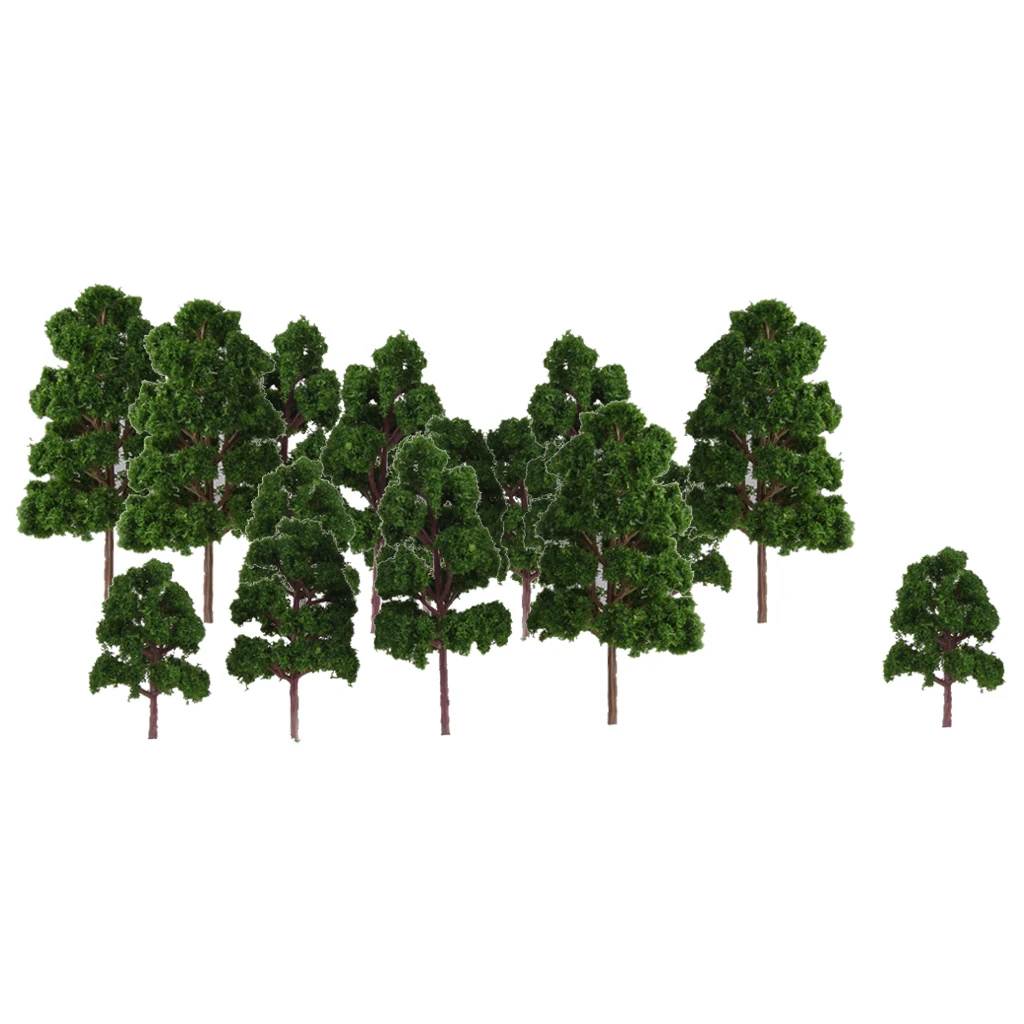 20pcs  Trees Cedar 6-12cm,  Scale  Tree for Diorama Scene, Projects, Wargame Scenery Building