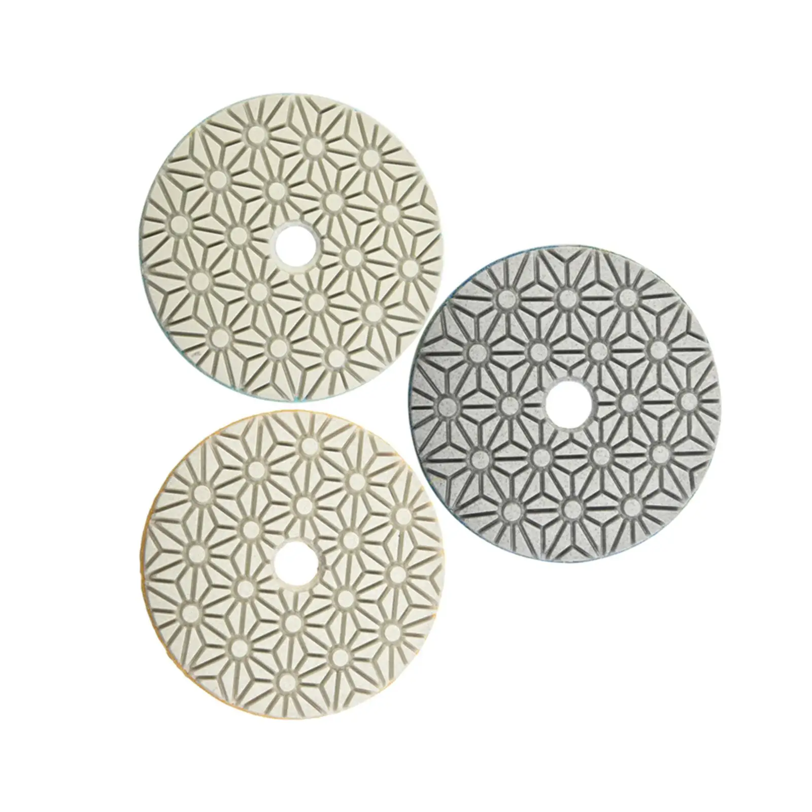 3 Pieces 4 Inch Polishing Pads Glass Marble Polishing Tool Durable Concrete