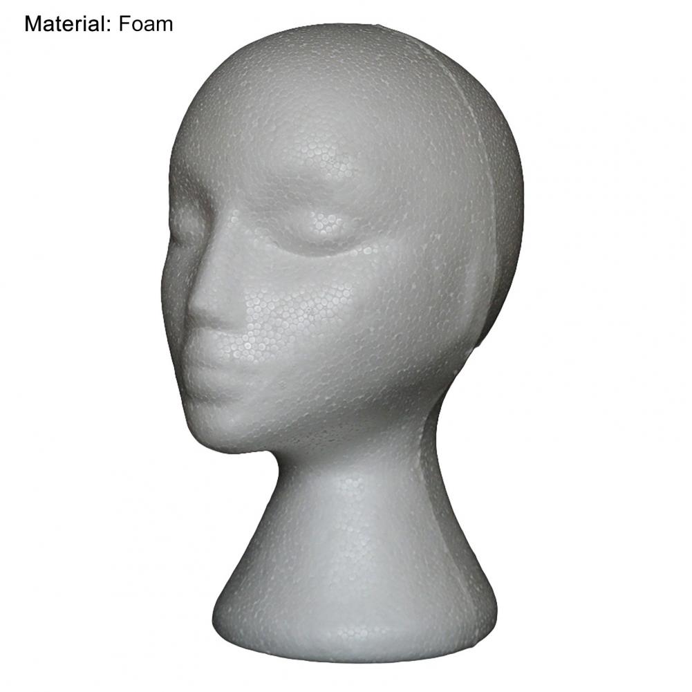 Description Picture 2 of itemHead Model Female Head Polystyrene Wigs Display Stand Rack Manikin Model Stand Wig Hair Hat Headset Mannequin Head