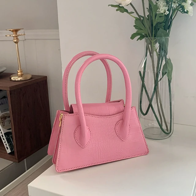 Bolsa em couro rosé Didê Mini