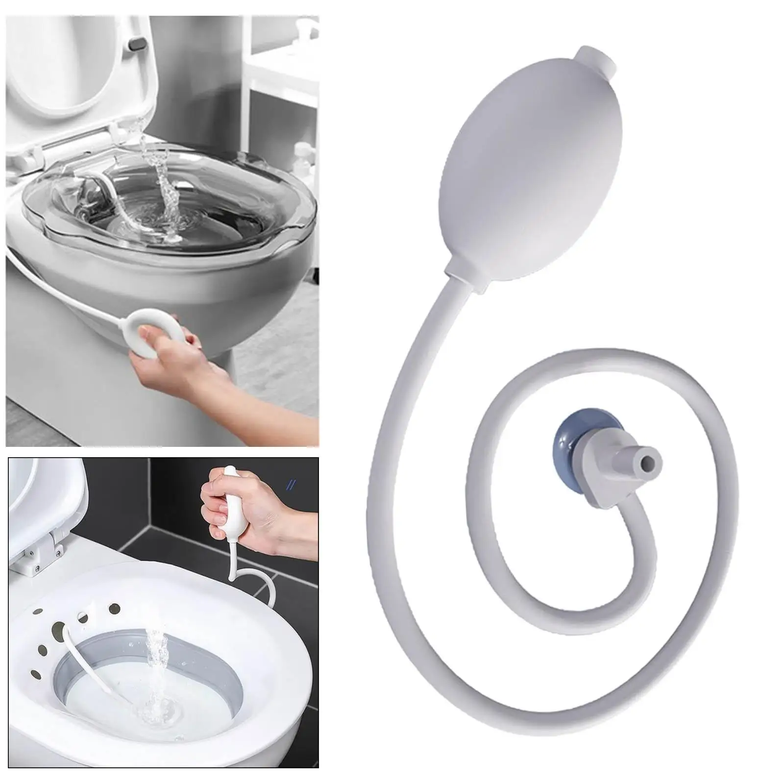 Sitz Bath Flusher Perineal Care Portable Easy to Store Hand Sprayer for Toilet Seat Bathtub Wash Basin Hemorrhoid Treatment