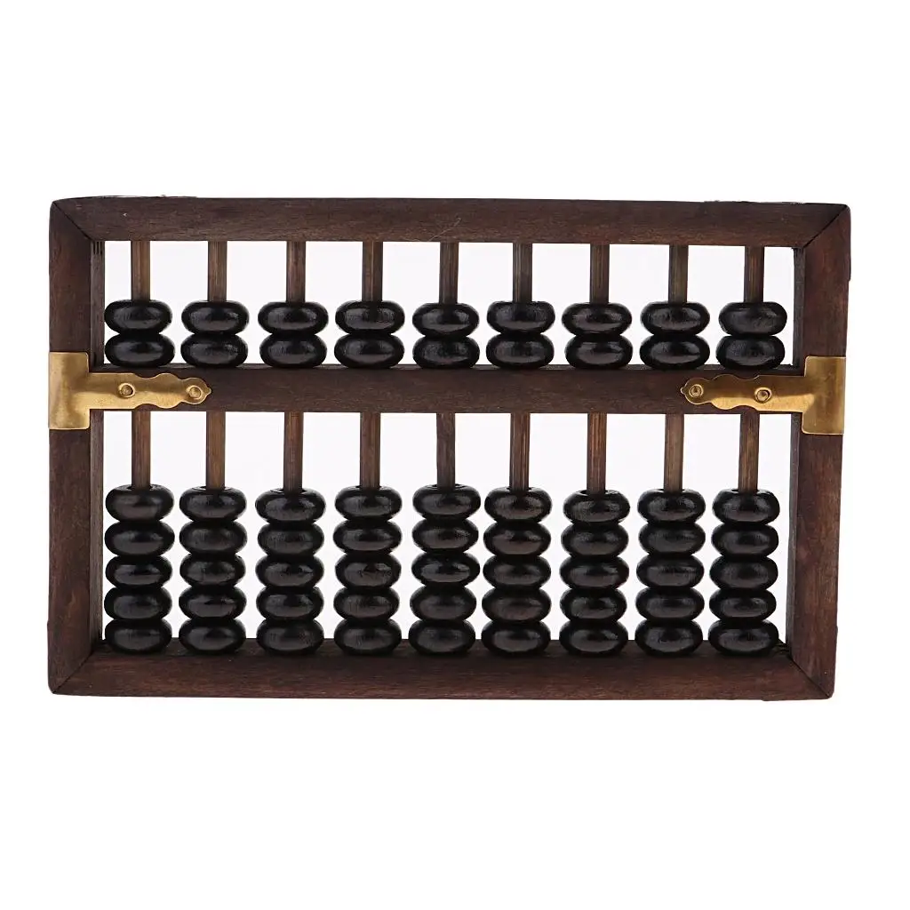 Prettyia     9     Digits     Black     Chinese     Wooden     Abacus    