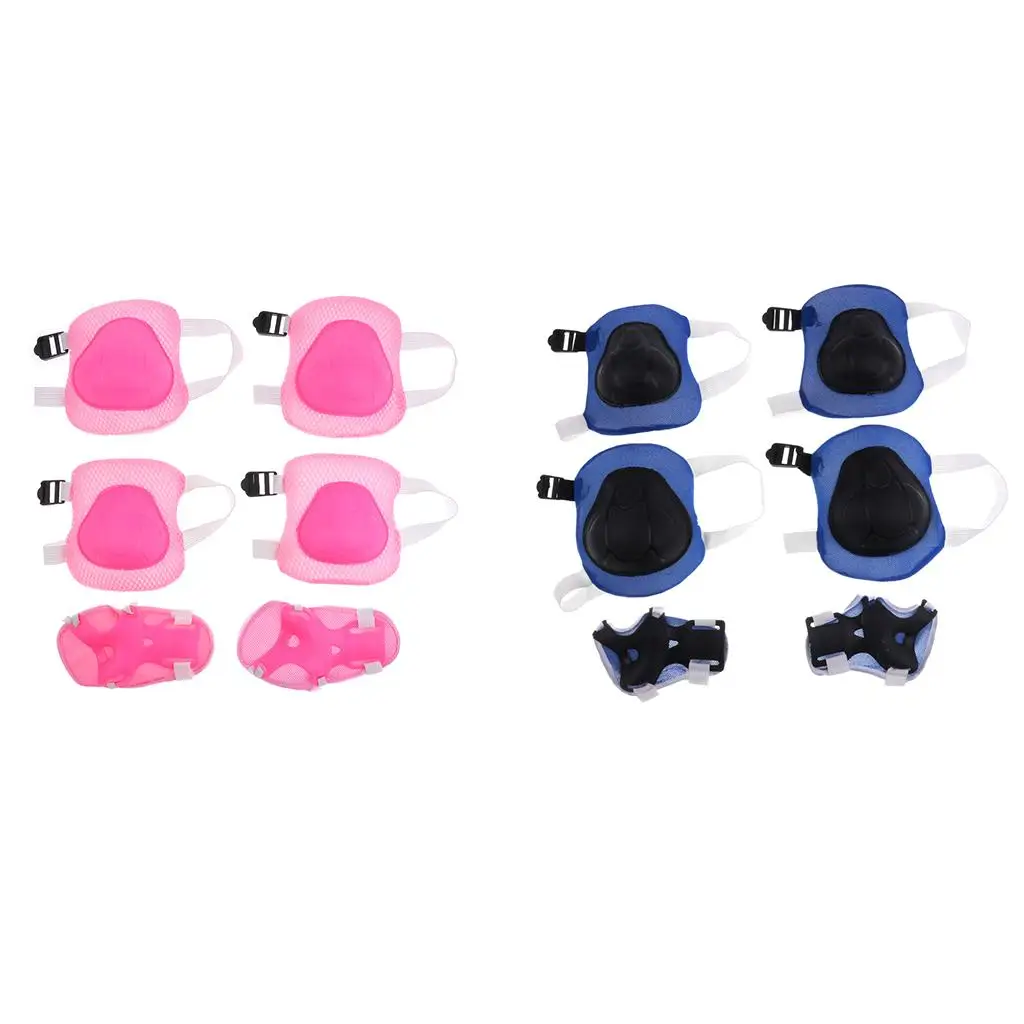 Children Roller Skating Knee Elbow Wrist Pad Support Protective Gear Set