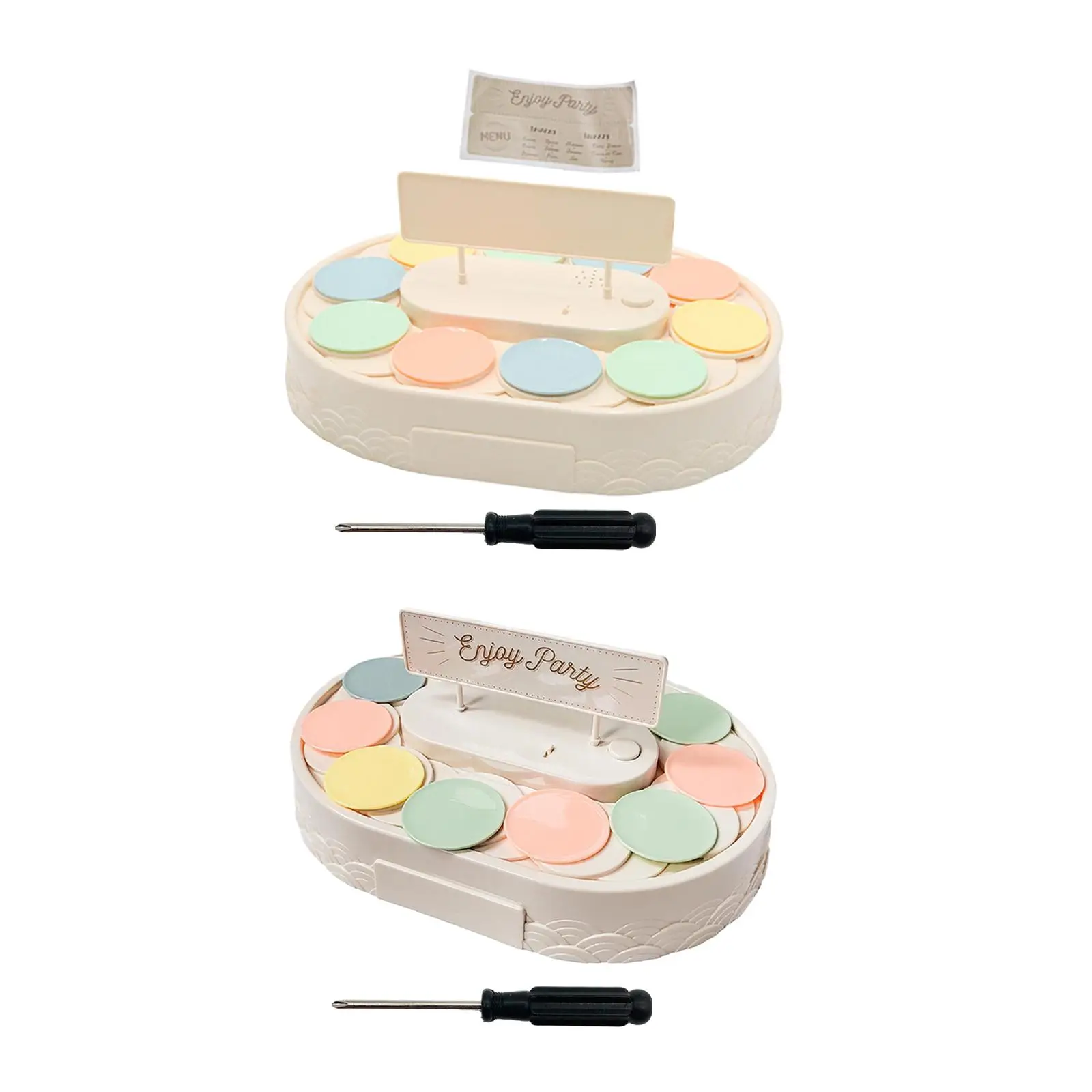 360 Degree Revolving Plates Swing Tray Carousel Cupcake Holder Cookie Cupcake Holder for Jewelry Wedding Event Desserts Banquet