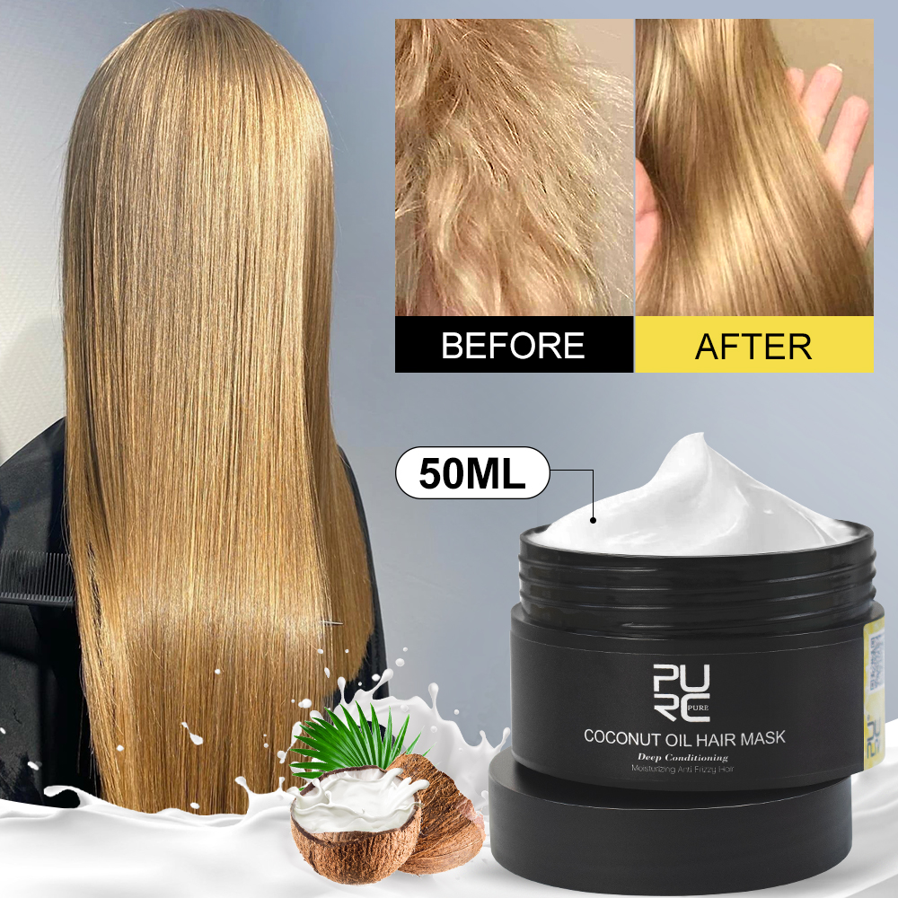 Best of PURC Coconut Oil Magic Hair Mask Repair Damaged Frizz Straightening Smoothing Cream Keratin Hair Treatment Hair Care Products Reviews & Tips