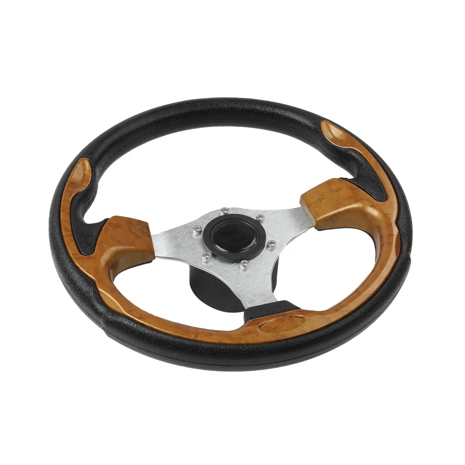 Marine Steering Wheel Aluminum Frame 35cm for Pontoon Boats Yachts Accs