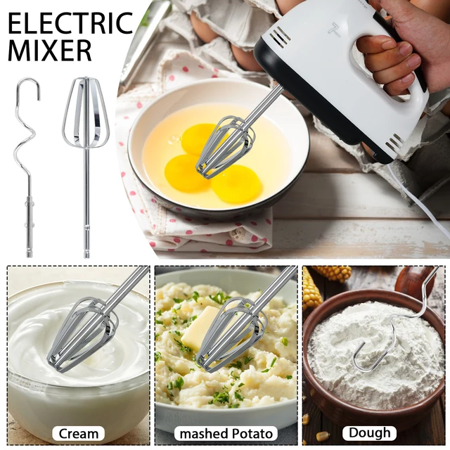 Wharick Portable Hand Mixer, Electric Blender Wireless Cream Whipper, for  Whipping Dough,Cream,Cake 