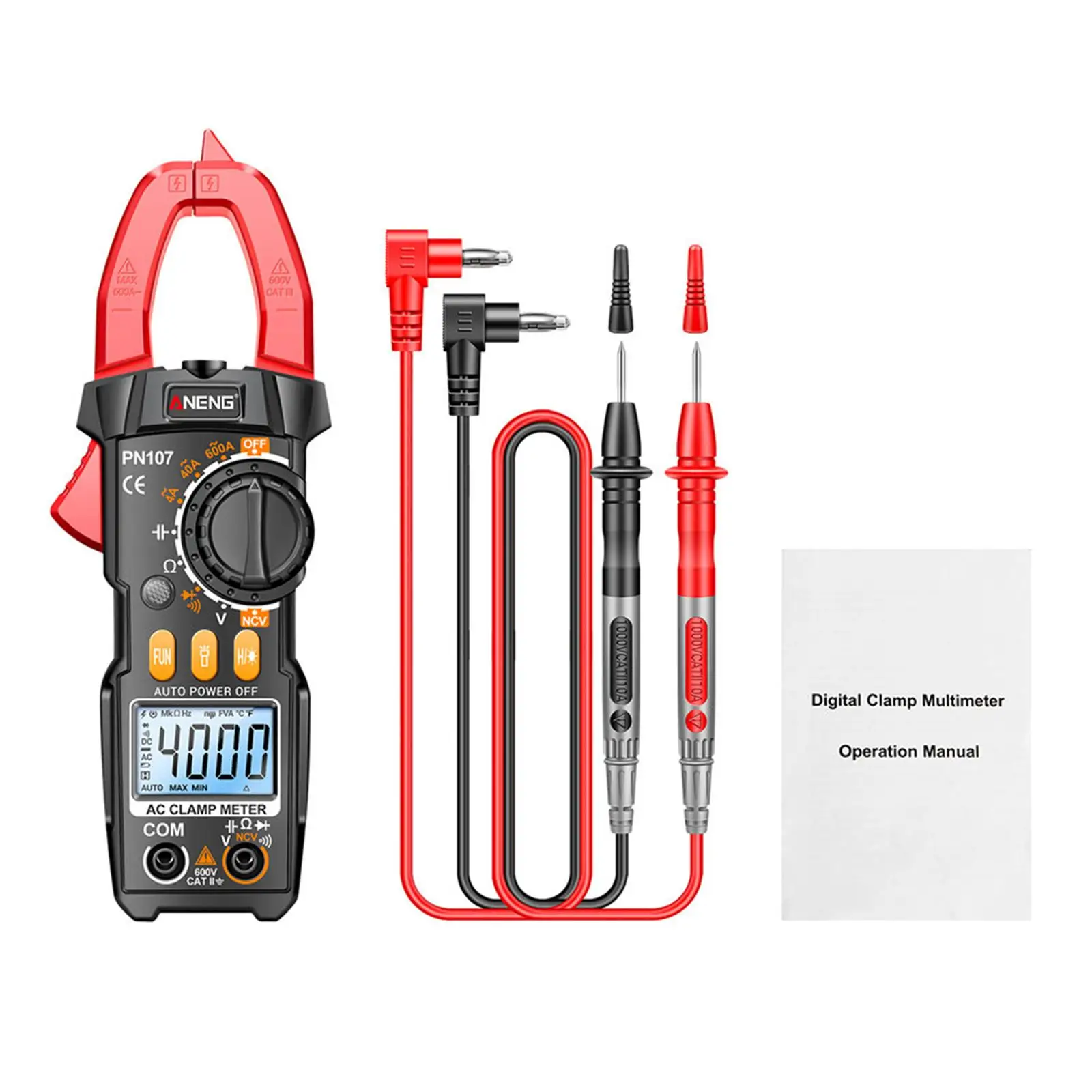Digital Clamp Meter Portable Tool for Automotive Troubleshooting Batteries