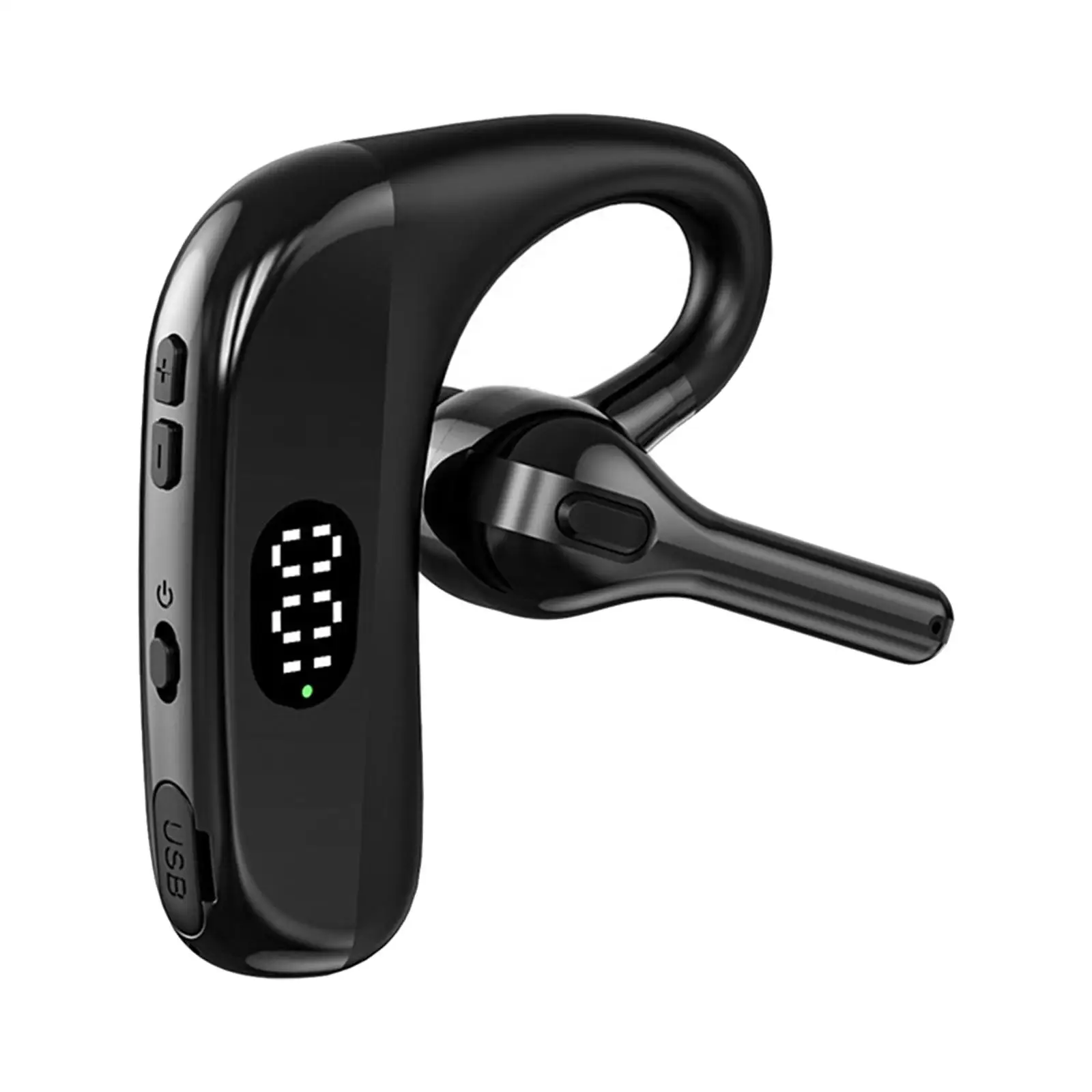 Waterproof Bluetooth Headset Ear Hook Lightweight Built-In HD Microphone Hands Free Earbud Earphones for Smartphones Driving