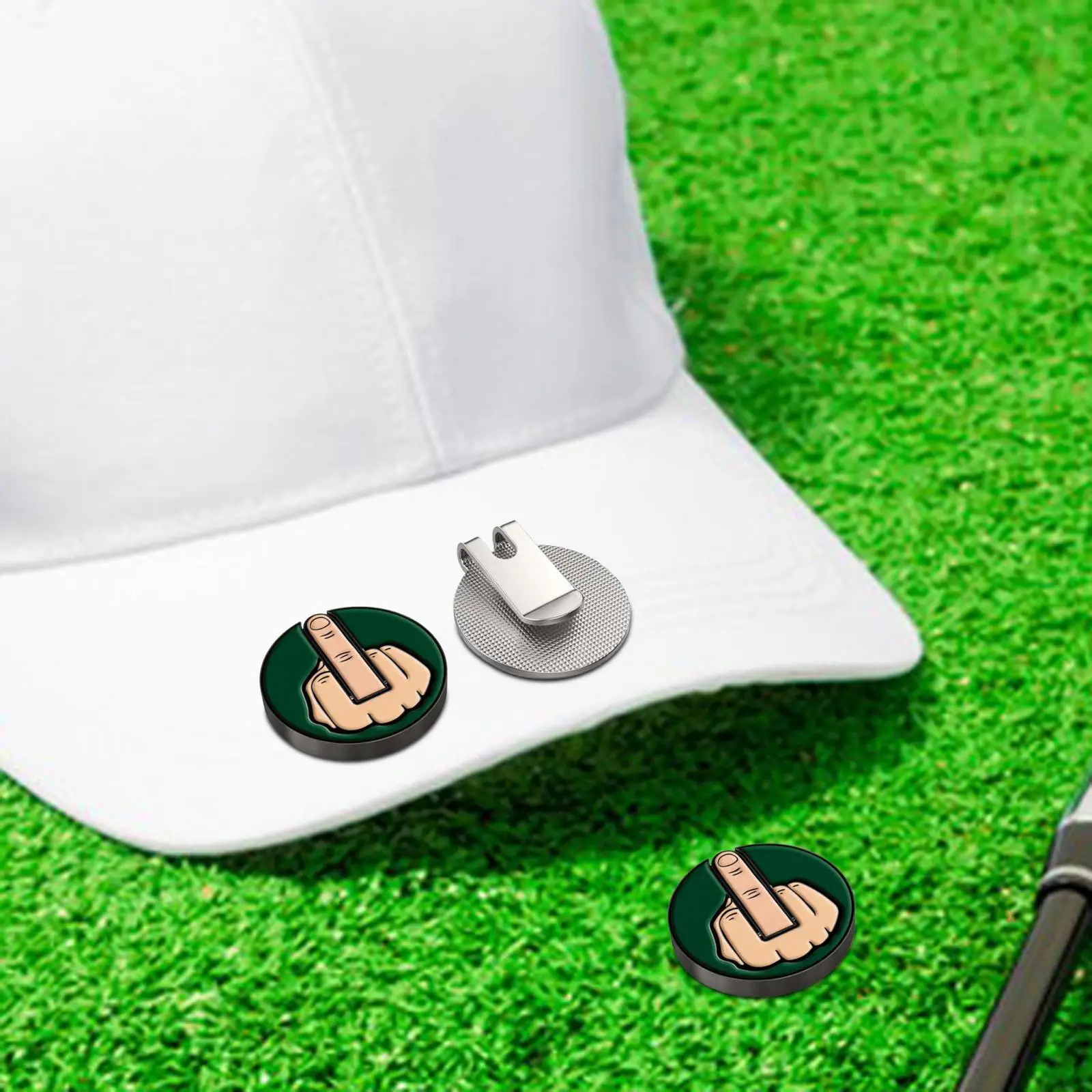 Middle Finger Theme Golf Ball Marker Vibrant Colors Women Men Golf Accessories