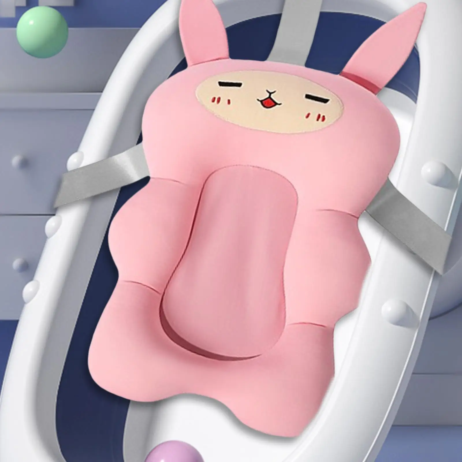 Comfortable Baby Safety Shower Mat Anti-Slip Baby Bath Pad for Newborn Baby