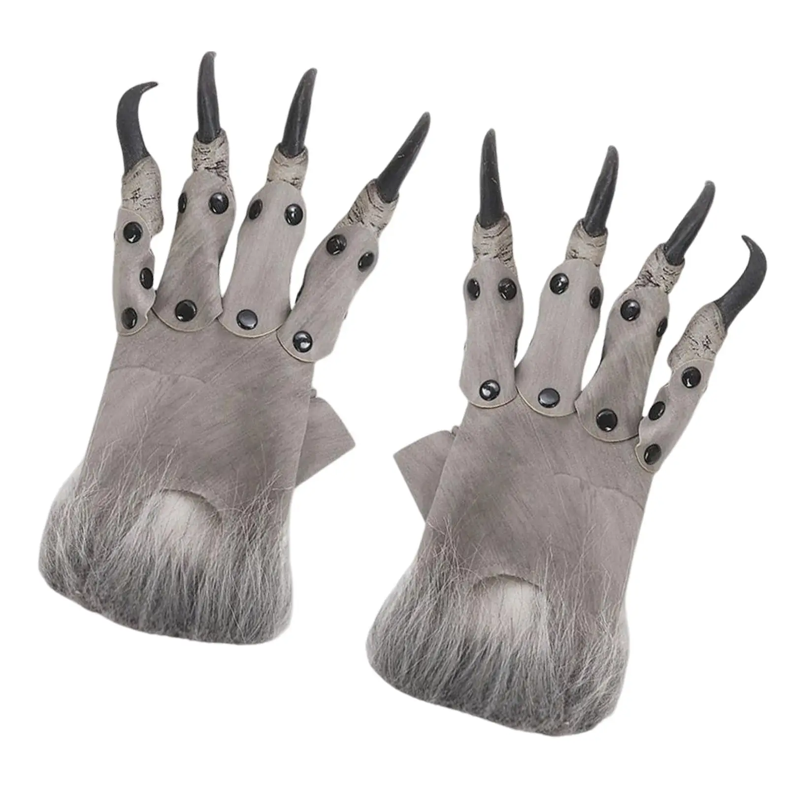 Hairy Halloween Dragon Glove Costume Claw Dress up Mitts Gift Monster Hands Paws for Carnival Fancy Dress Easter Party Props