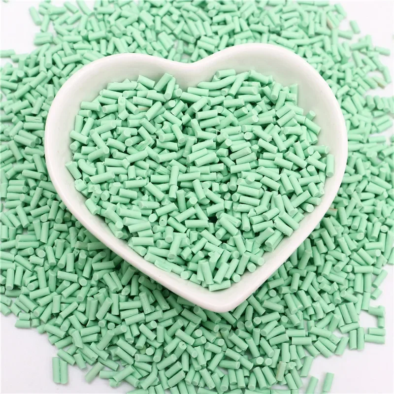 Süßigkeiten-Polymer-Ton-Scheiben, 1 mm, dünn, lang, zylindrisch, heiße Ton-Streusel für Schleim, DIY-Handwerk, winziges Kunststoff-Ton-Zubehör – Detail 28