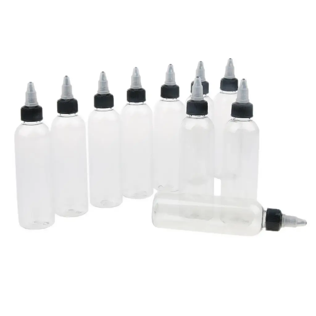 90 PCS 4oz Nozzle Design Travel Bottles with Twist Cap for Toiletry Liquid Glue 120ml