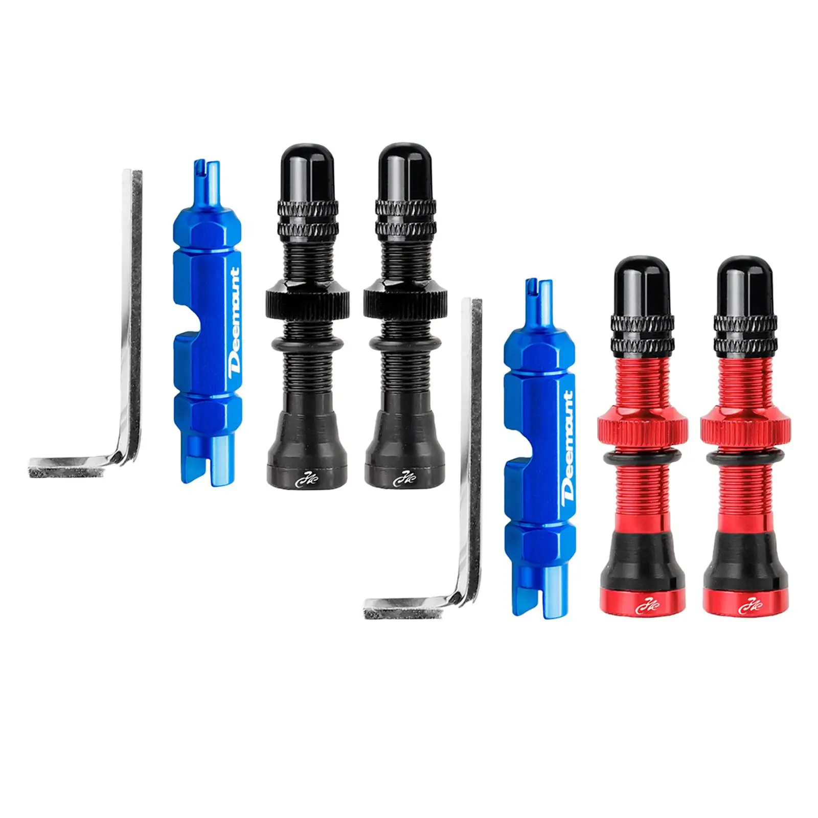 Valve , Replacement  Valve Remover Tool Kit, Tubeless Valve Core for Universal Road Bike Car with Wrench