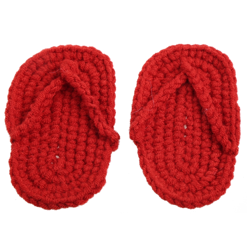 Strickhausschuhe für Babys, Jungen und Mädchen, Fotografie-Shooting-Outfits, Mini-Flip-Flops A2UB – Detail 8