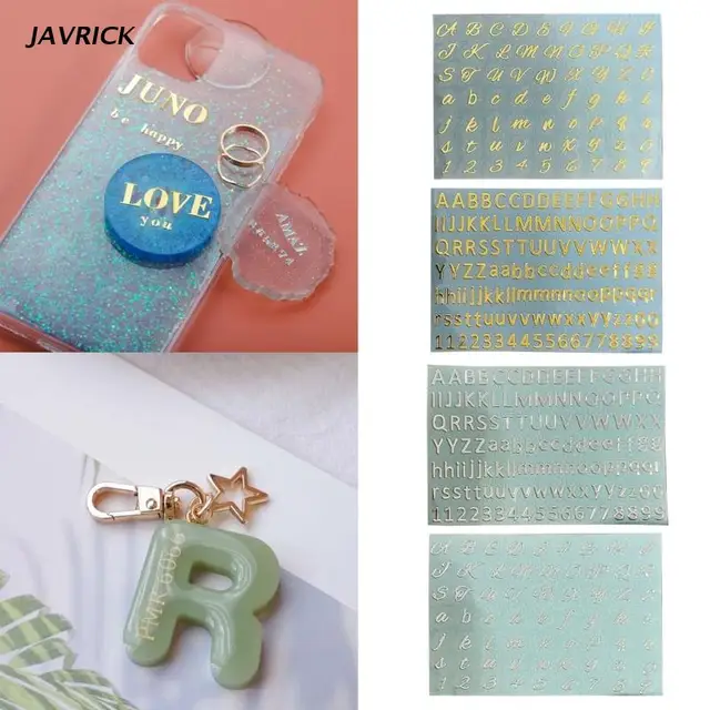  Self-Adhesive Letter Copper Stickers DIY Number Letter Stickers  Decorative Craft Scrapbook Stickers for Arts Cards Box Vinyl Letter  Stickers for Water Bottles