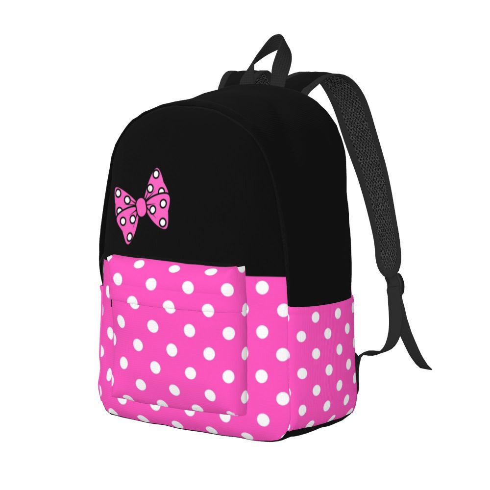 Mulheres Escola Computador Bookbag Animado Polkadot Estudante Colégio Mochila Sacos