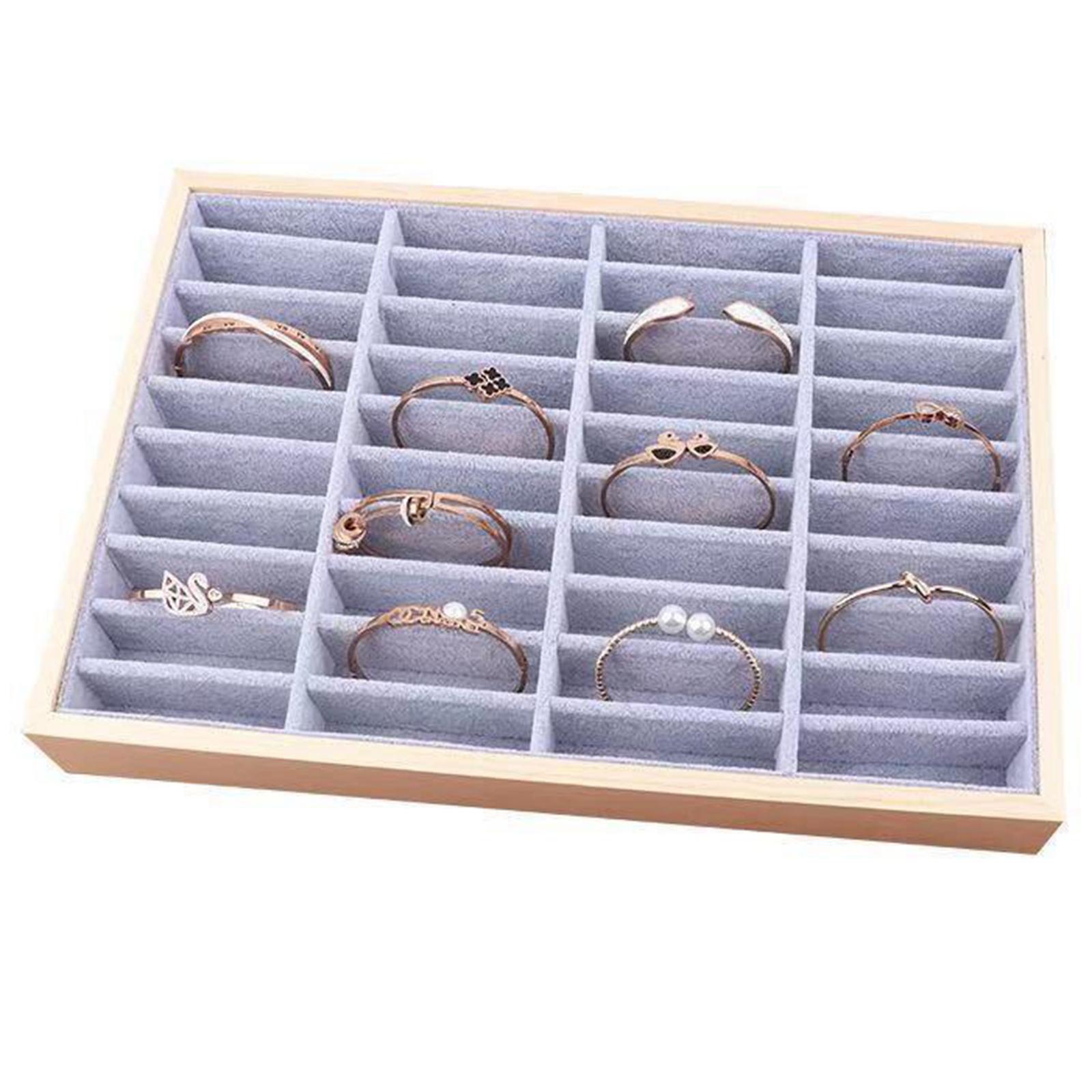 40 Grid Jewelry Display Organizer Box Holder Storage Tray Case Earring