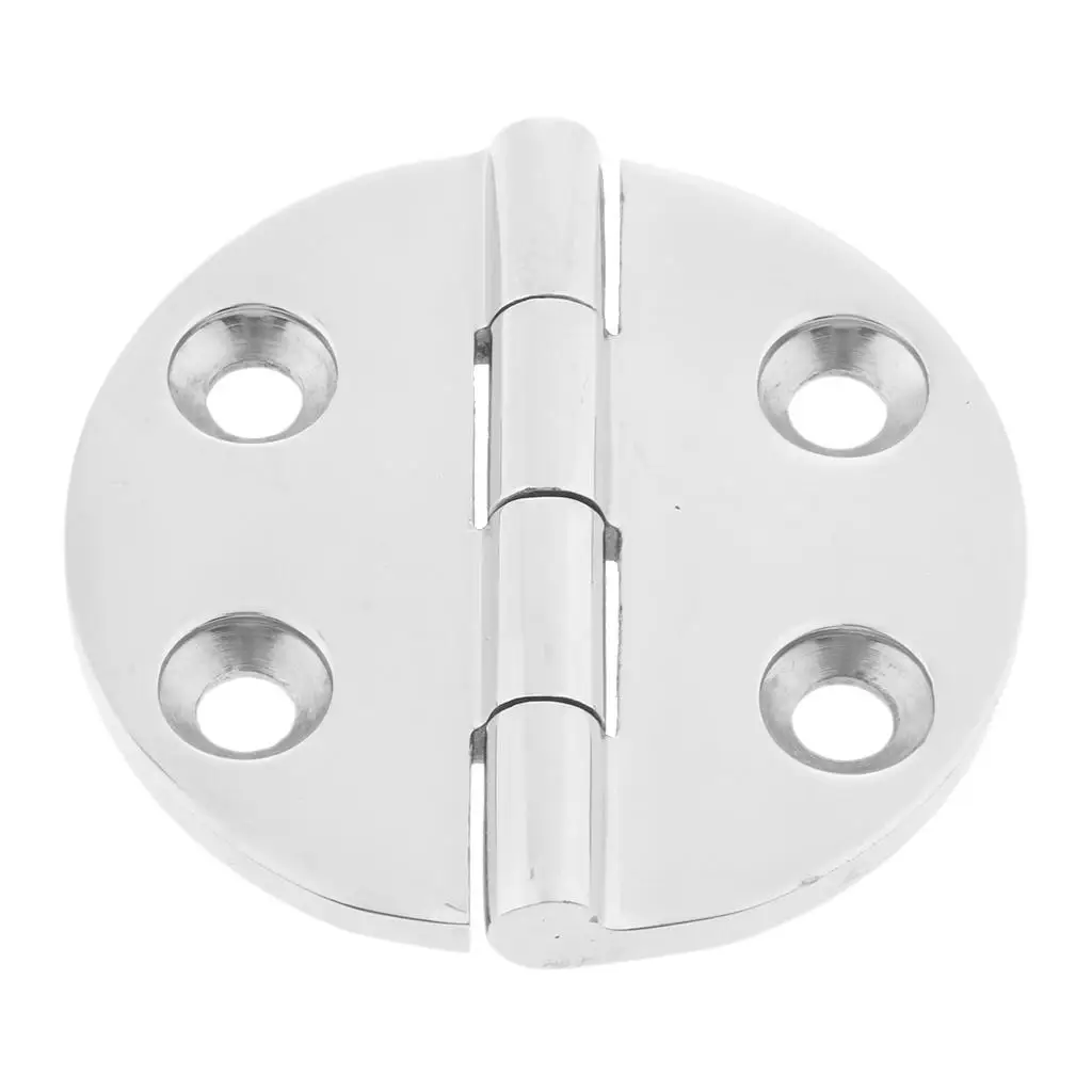 64mm Flush Round Hinges 316 Stainless Steel Polished for Boat