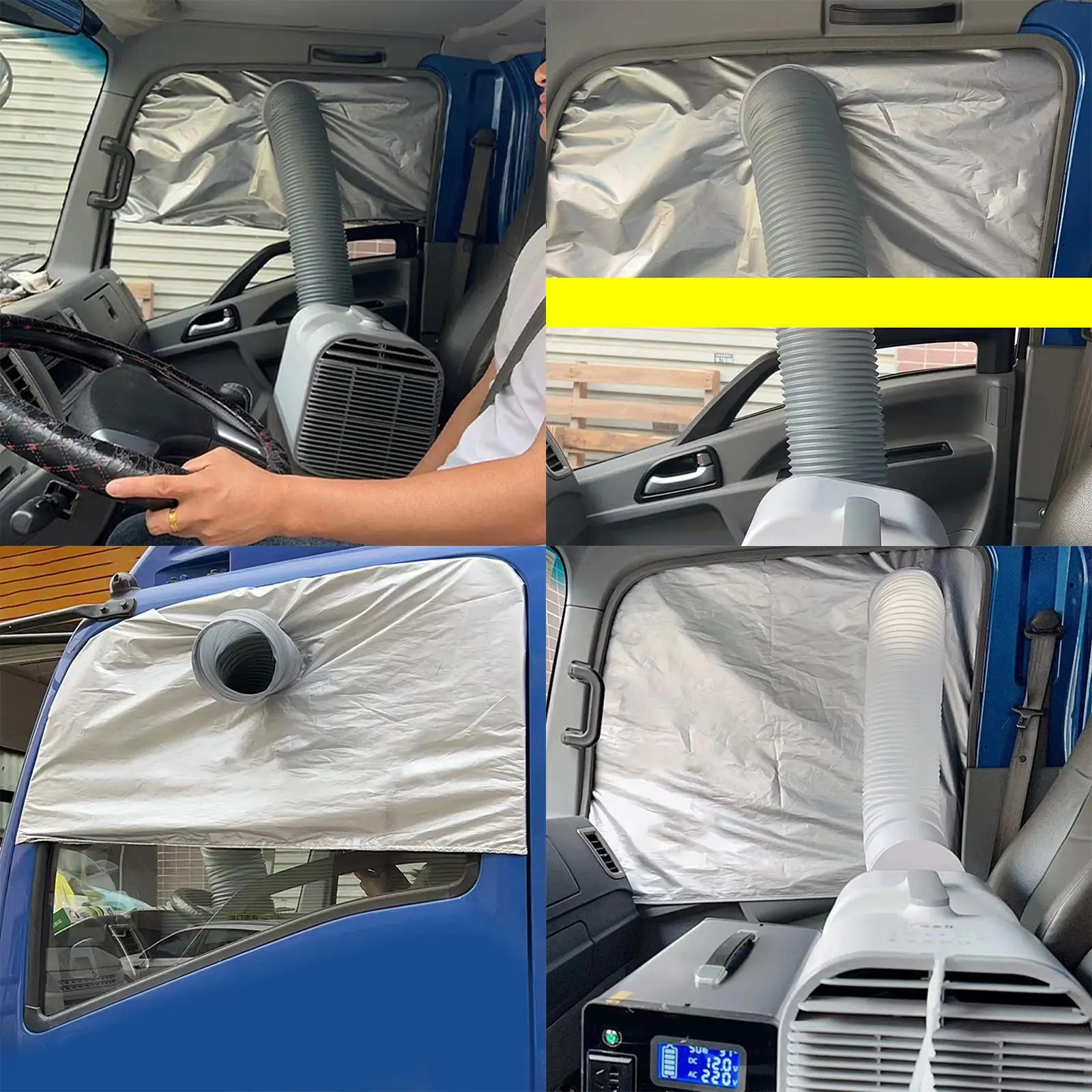 Vehicles Mounted Air Conditioning Exhaust Pipe Car Window Cloth Rainproof