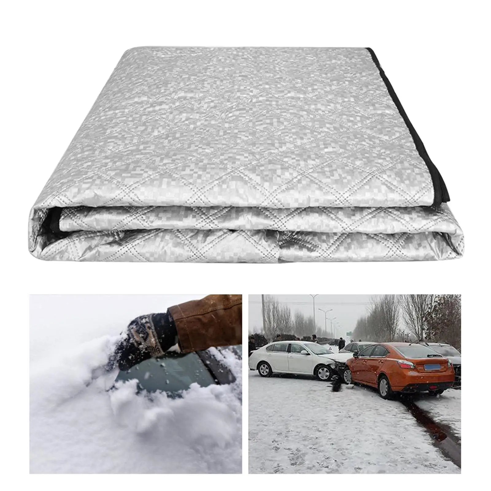 Large Car Windshield Snow Cover Foldable Winter & Summer Frost Protection for Truck SUV