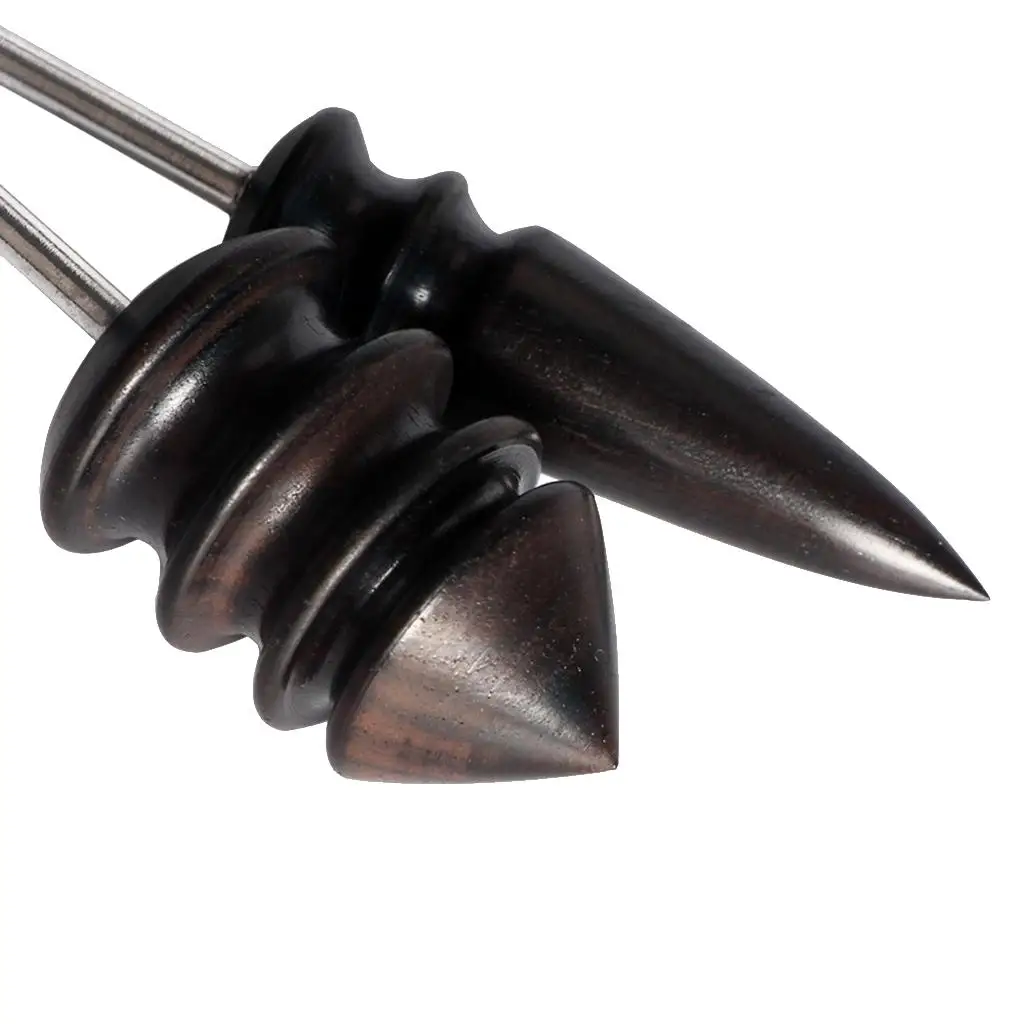 2pc Sharp Tip Narra Leather Burnisher Slicker Tool Polishing Drill 
