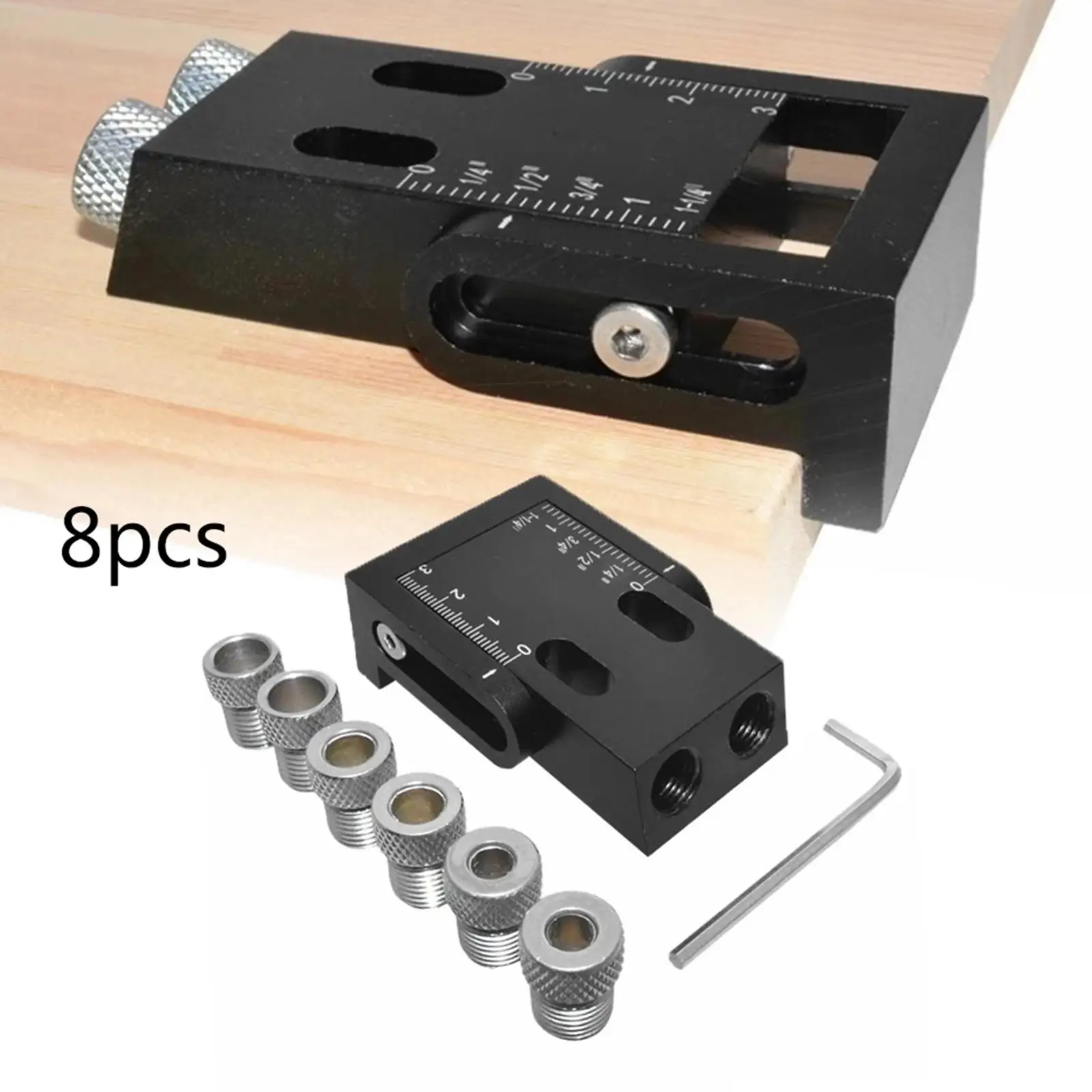 Pocket Hole Jig Kit 6/8 /10mm Angle Drill Guide Set Hole Puncher Locator Jig Drill Bit Set Puncher DIY For Woodworking Tools