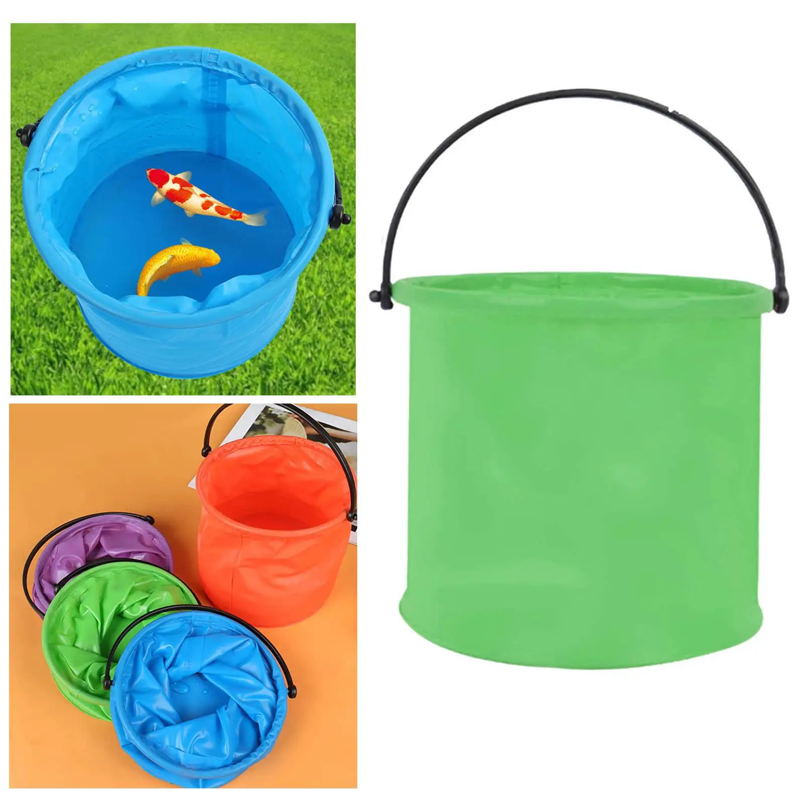 Collapsible Bucket Portable Space Saving Waterpot Wash Basin Folding Bucket for Car Washing Fishing Travelling Camping Hiking