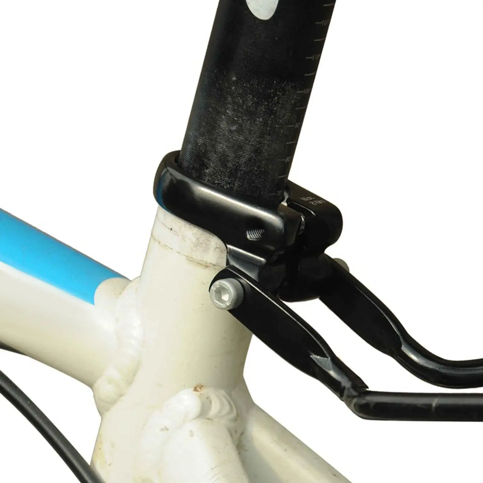 Bike Rear Rack Adapter for 30.8/30.9mm Bike Seat Post Aluminium Alloy Multifunctional Black for Cycling Mountain Bike Rear Rack