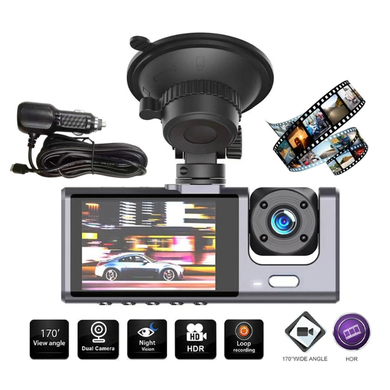 Dash Cam Dual Lens 4K Recording Car Camera DVR Night 150° Wide Angle