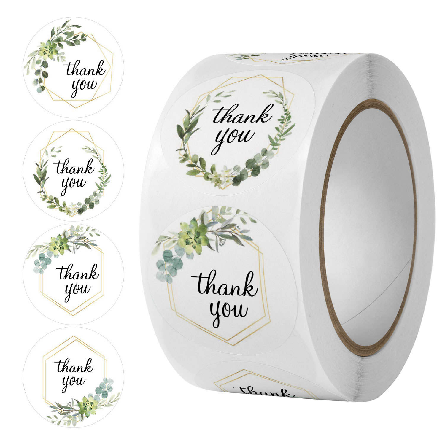 100–500 Stück Dankeschön-Aufkleber für Siegeletiketten, runde, florale, mehrfarbige Etiketten, handgefertigte Aufkleber für Geschäftsangebote, Schreibwarenaufkleber – Detail 7