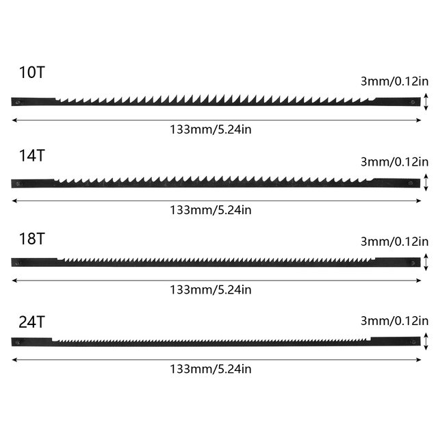 24 Lame Per Seghe A Nastro 133mm | Set Per Lavorazione Legno | Denti A Spirale | Taglio Fine - Foto 6