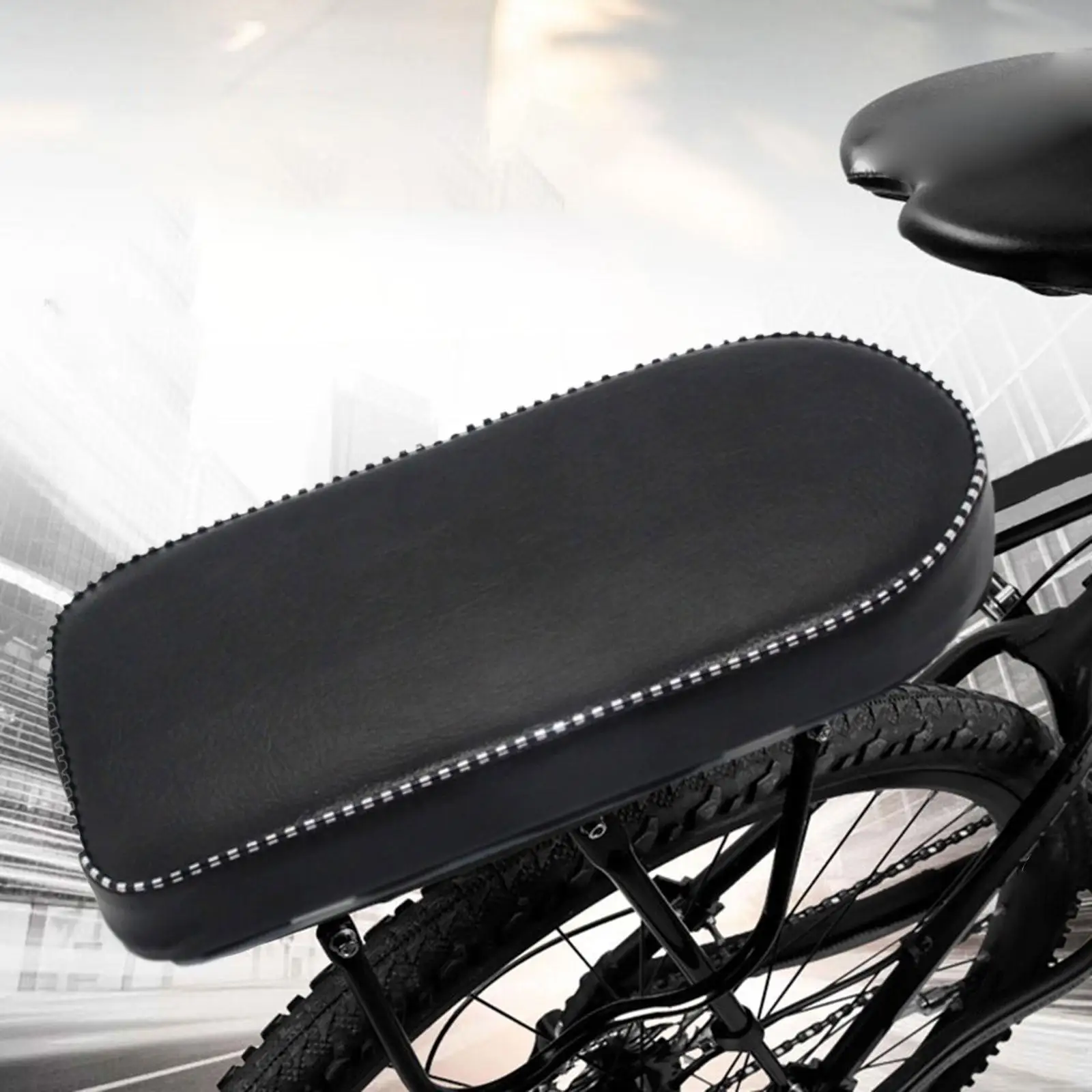 Multifunction Bike Back Seat Cushion Shockproof Waterproof Breathable Comfortable Bike Saddle for Riding Exercise Attachment