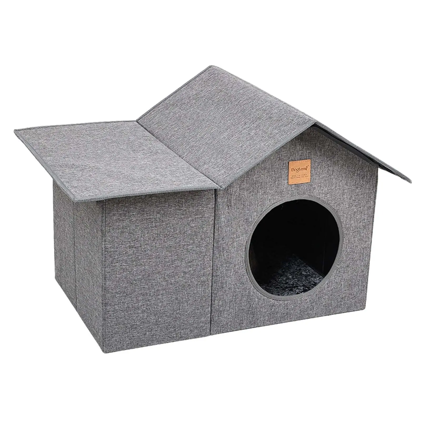 Outdoor Pet Shelter Stray Cat Shelter Warm House Cat House Foldable Cave House for Garden Lawn Courtyard Outdoor Indoor Cats Dog
