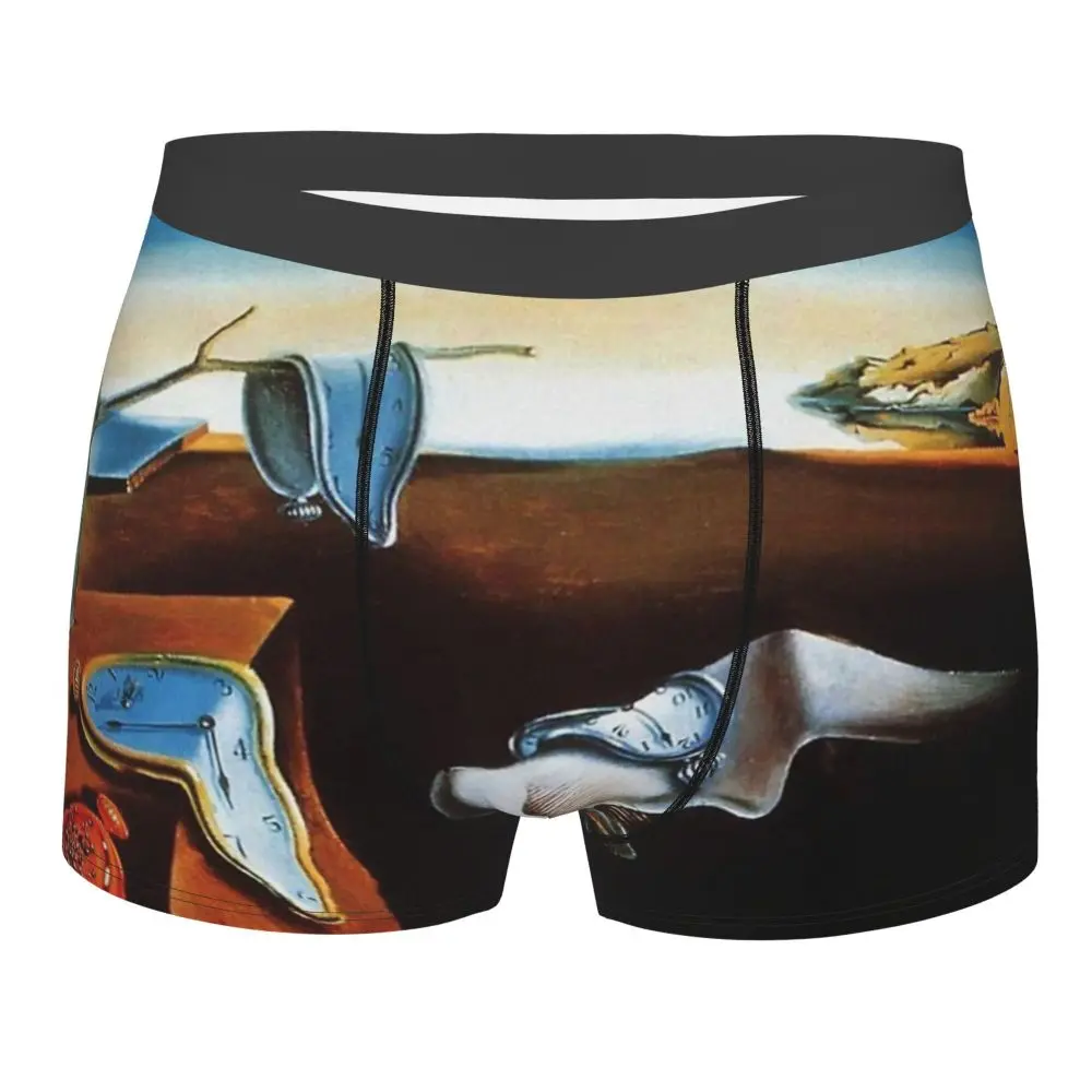 Men Boxer Briefs Shorts Panties Salvador Dali. Breathable Underwear Clock Surrealism Art Male Humor Plus Size Underpants best mens underwear